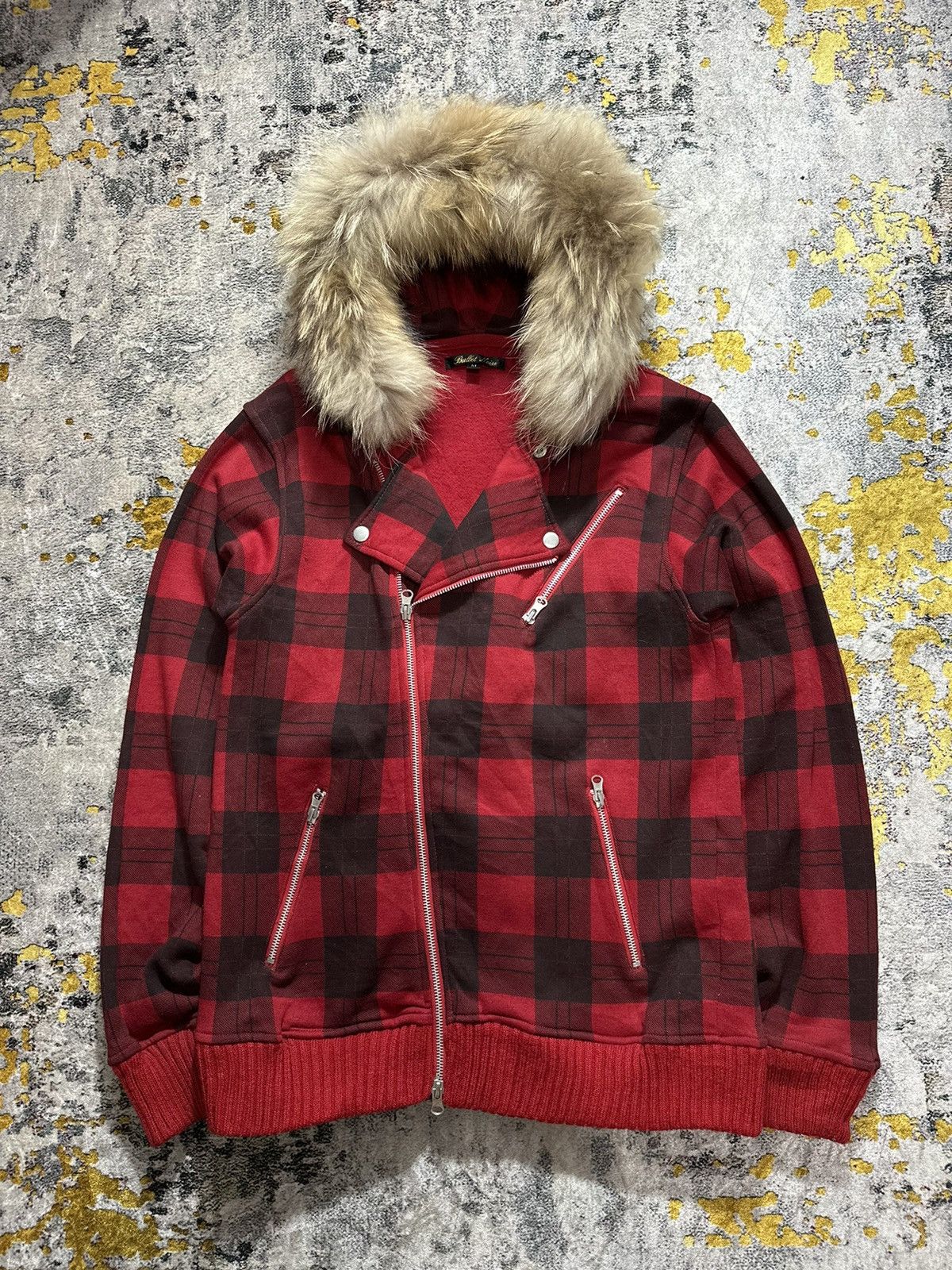 Beauty Beast ASSYMETRICAL FUR ZIP HOODIE MULTI POCKET IFSIX LGB STYLE Size US M / EU 48-50 / 2 - 6 Thumbnail