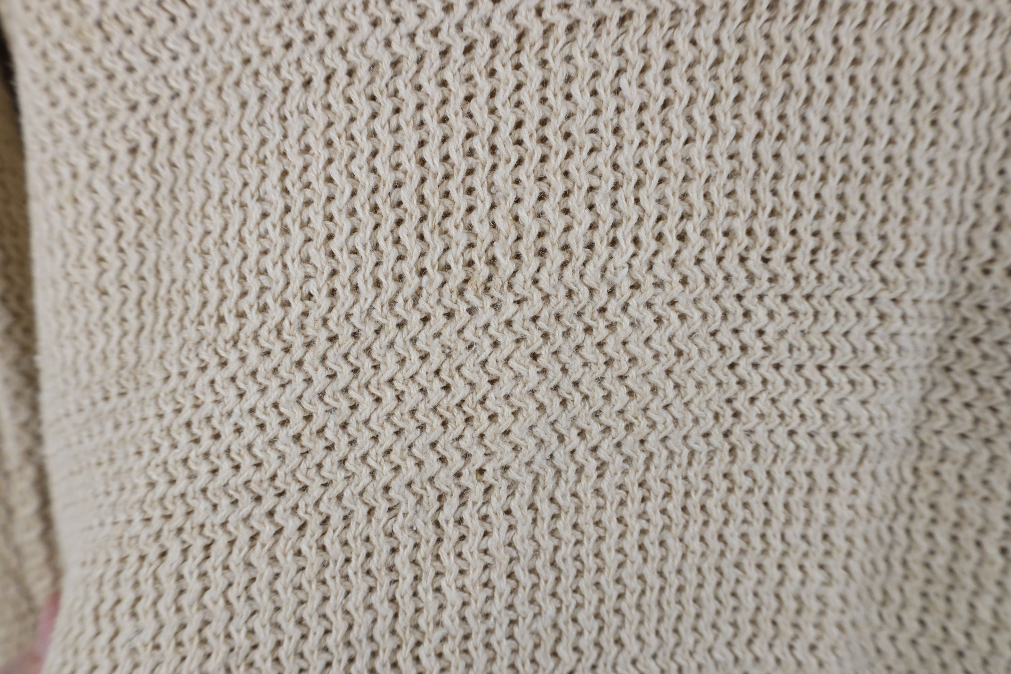 Vintage Vintage 90s Streetwear Chunky Ribbed Knit Sweater Beige Size US XL / EU 56 / 4 - 4 Thumbnail