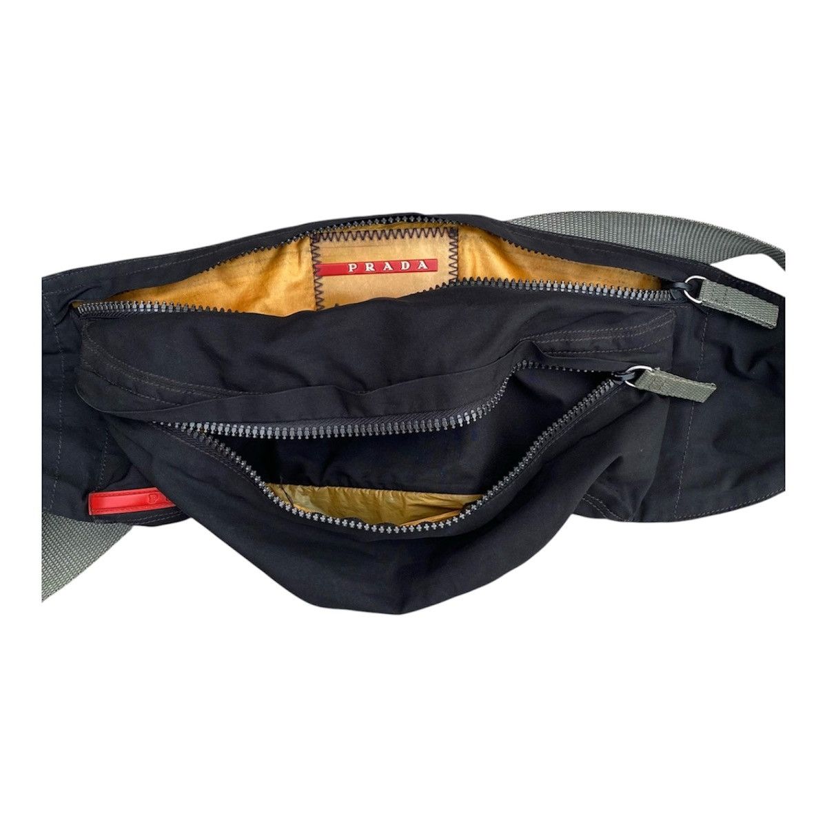 Prada PRADA Sports Waist Bag Nylon Black Red Size ONE SIZE - 14 Thumbnail