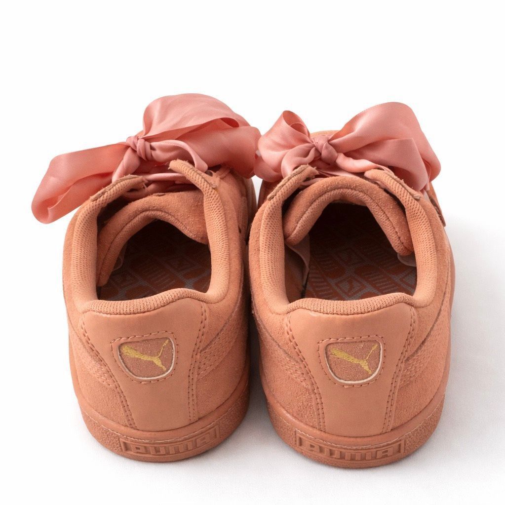 Puma Puma Suede Heart Satin Sneakers Pink Bow Lace Shoes Women’s Size US 8.5 / IT 38.5 - 4 Thumbnail