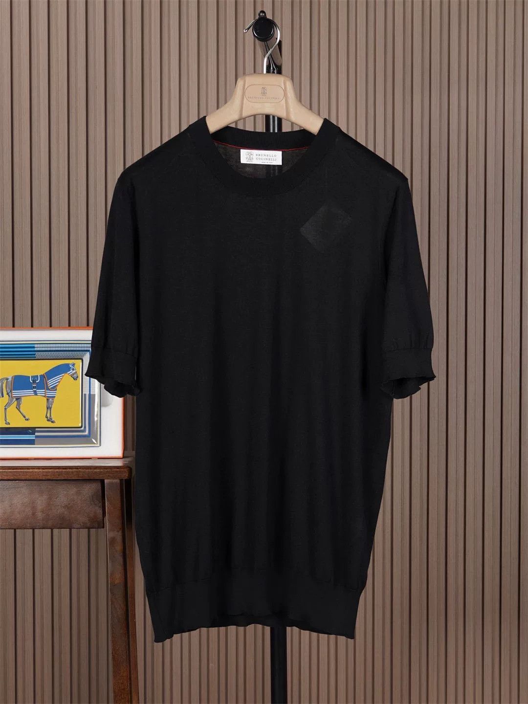 Brunello Cucinelli Brunello Cucinelli Silk Cotton Knit T-shirt Size US XL / EU 56 / 4 - 1 Thumbnail