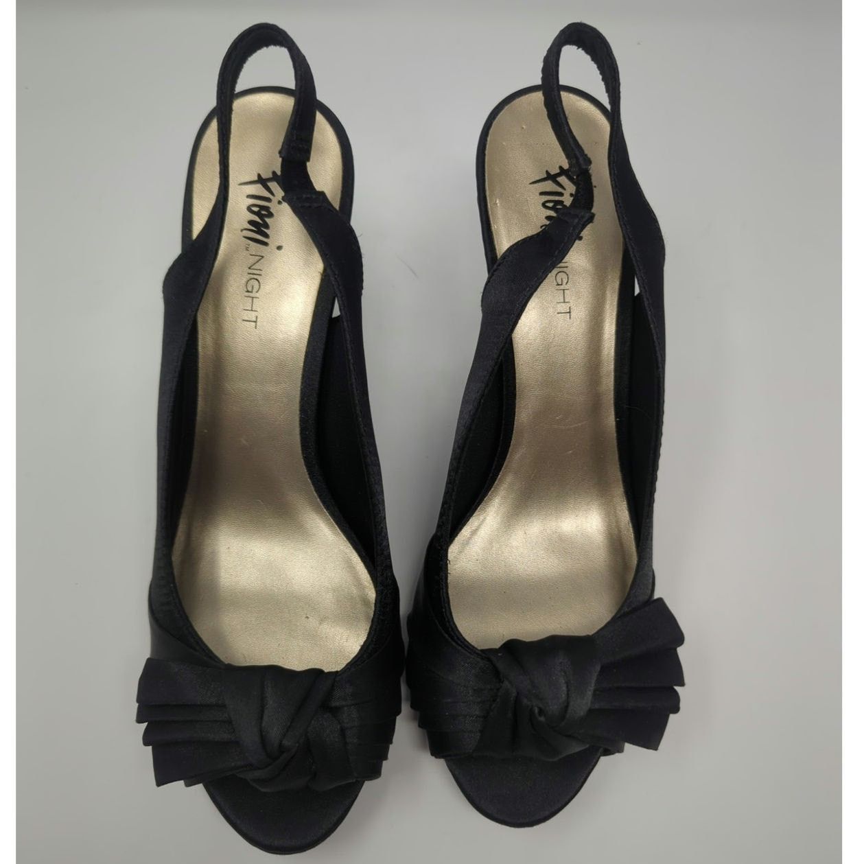 Other Fioni Jeana Black Bow Open Toe Stiletto Pump SlingbackSize 9 Size US 9 / IT 39 - 5 Thumbnail