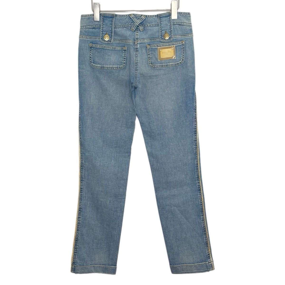 Dolce & Gabbana Dolce & Gabbana Light Blue Wide Leg Denim Jeans K26WX Size 28" / US 6 / IT 42 - 2 Thumbnail