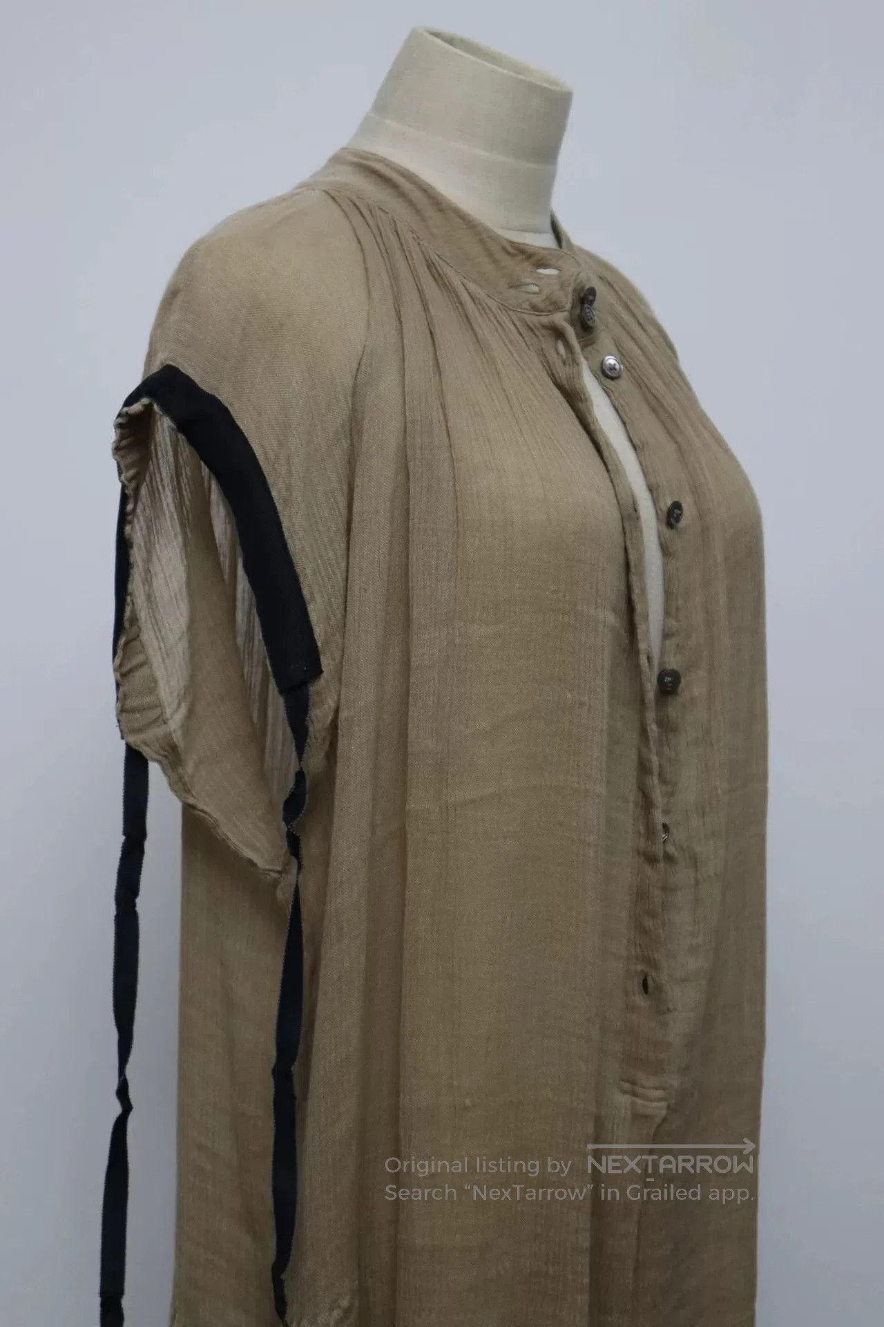 Ann Demeulemeester Ann Demeulemeester Bamboo Cotton Sleeveless Dress. Size S / US 4 / IT 40 - 3 Thumbnail