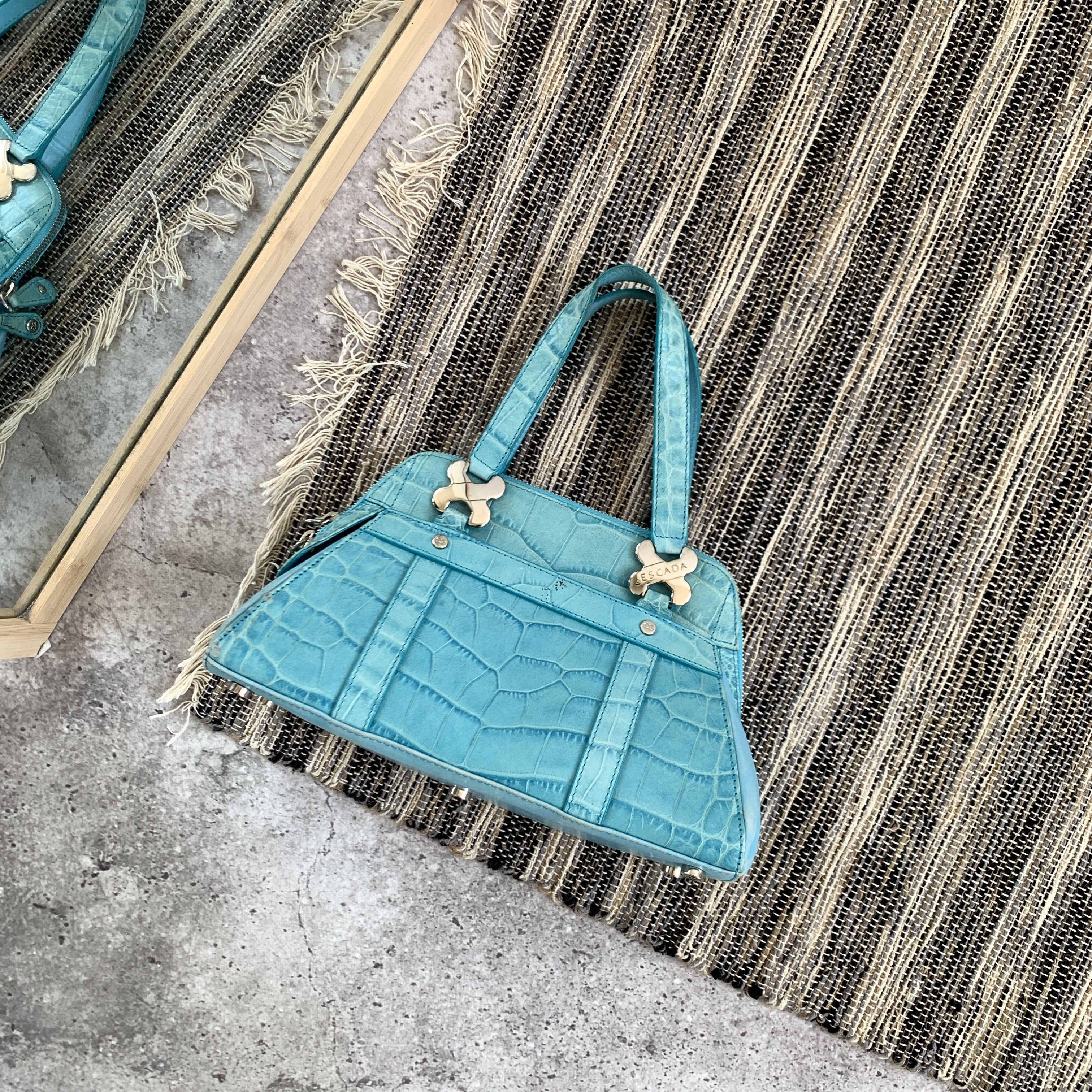 Escada Vintage Escada 90s Rare Women's Blue Handle Bag Size ONE SIZE - 1 Thumbnail