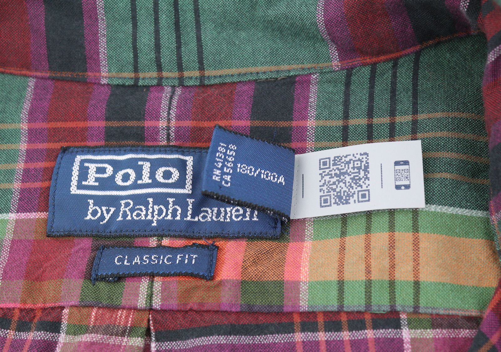 Ralph Lauren L Colourful Check Classic Fit Spread Neck Roll-Up 87030 Size US L / EU 52-54 / 3 - 7 Thumbnail