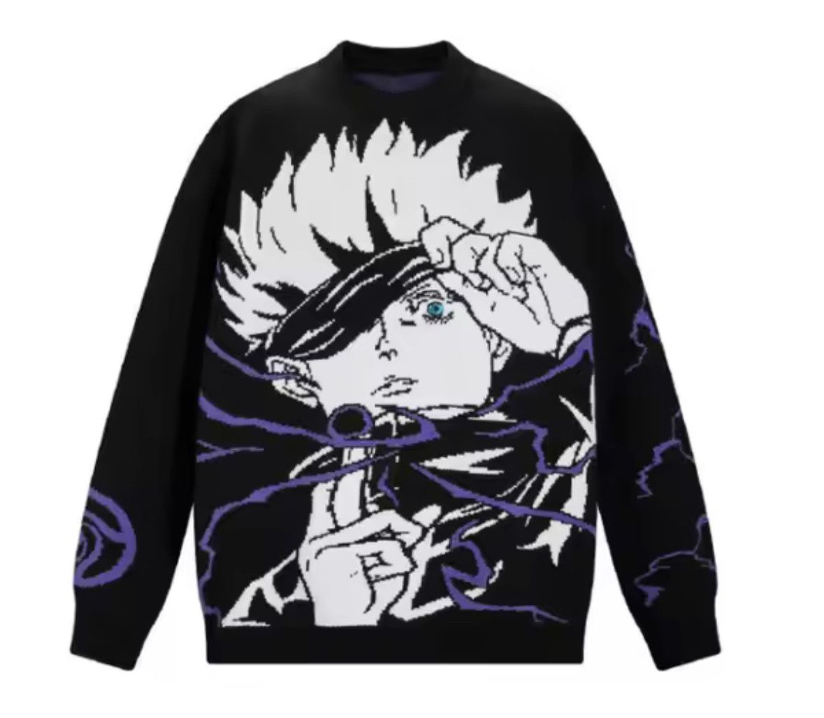 Other Gothic Y2K Anime Jacquard Pullover Knit Oversized Sweater Size US L / EU 52-54 / 3 - 5 Thumbnail