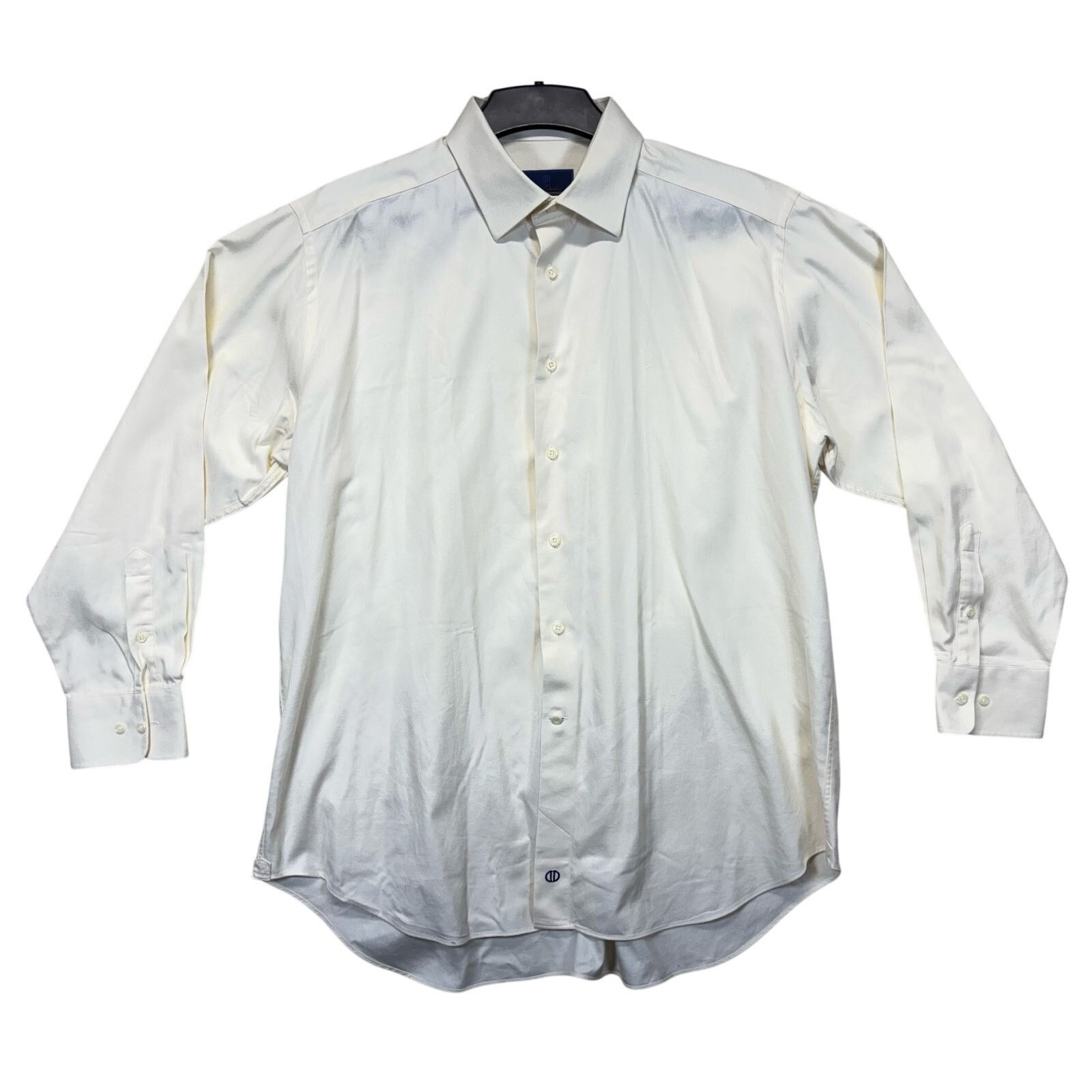David Donahue David Donahue Yellow Dress Shirt Long Sleeve Mens 34/35 Size US XL / EU 56 / 4 - 2 Thumbnail