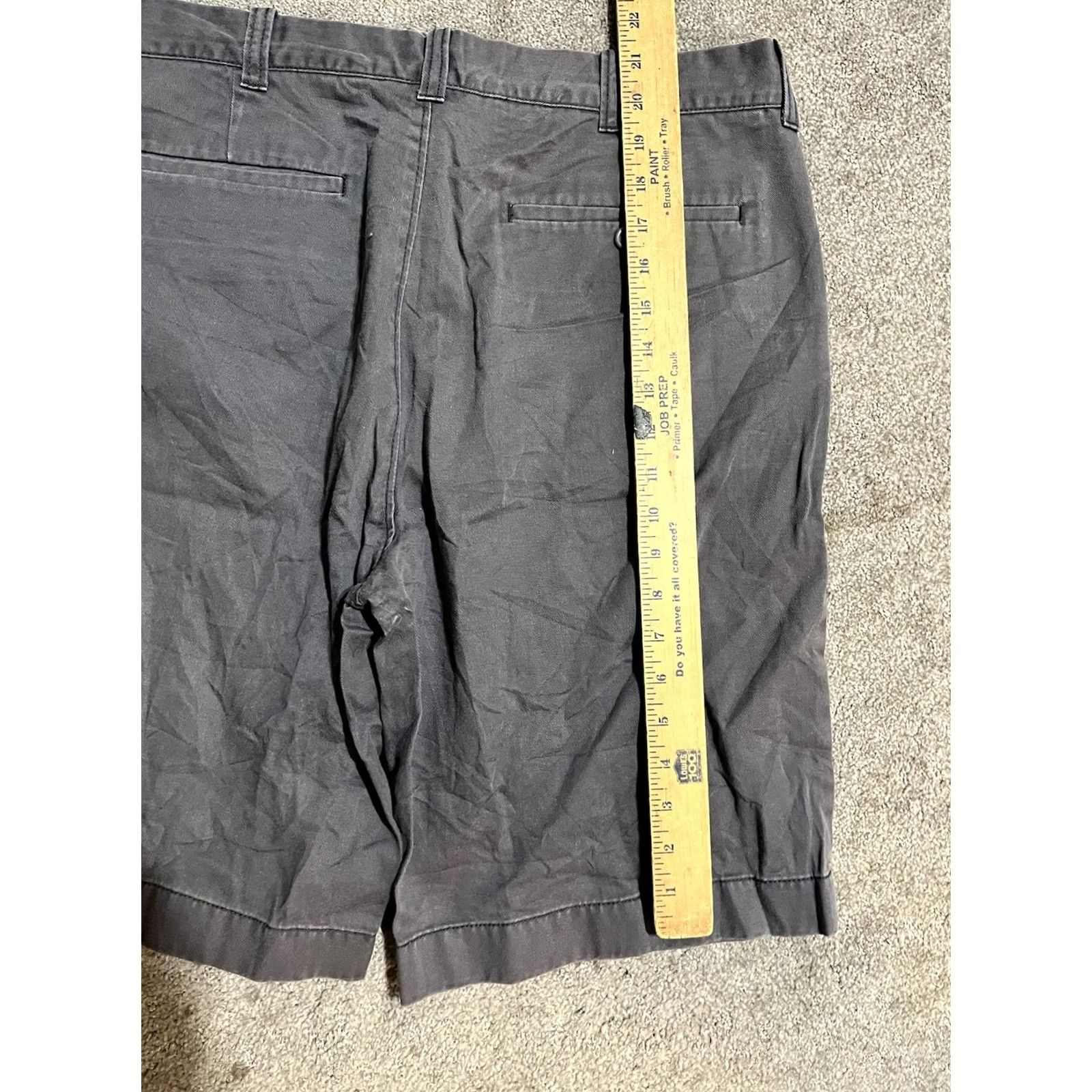 J.Crew J.Crew Shorts Mens 33 Gray Vintage Chino Casual Preppy Flat Front School Size US 33 - 4 Thumbnail