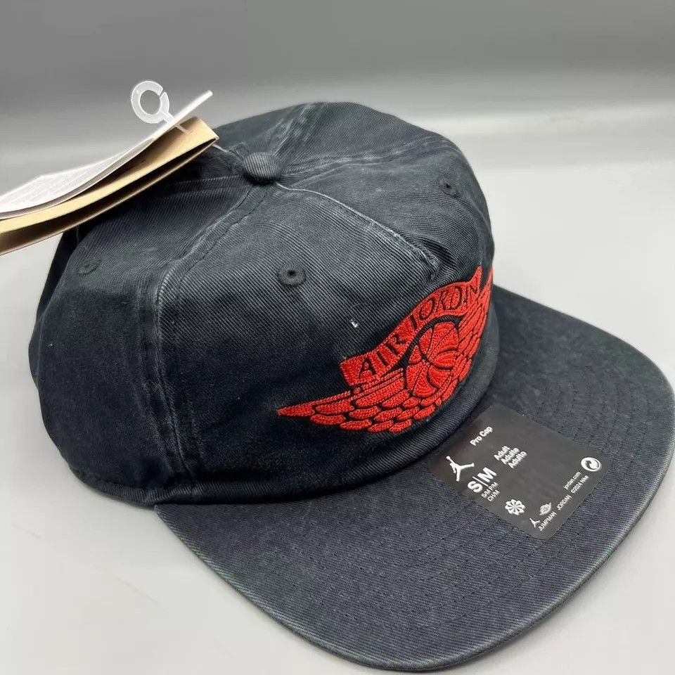 Jordan Brand Air Jordan Wings Hat Men S-M Denim Washed Jumpman Strap Back Size ONE SIZE - 3 Thumbnail