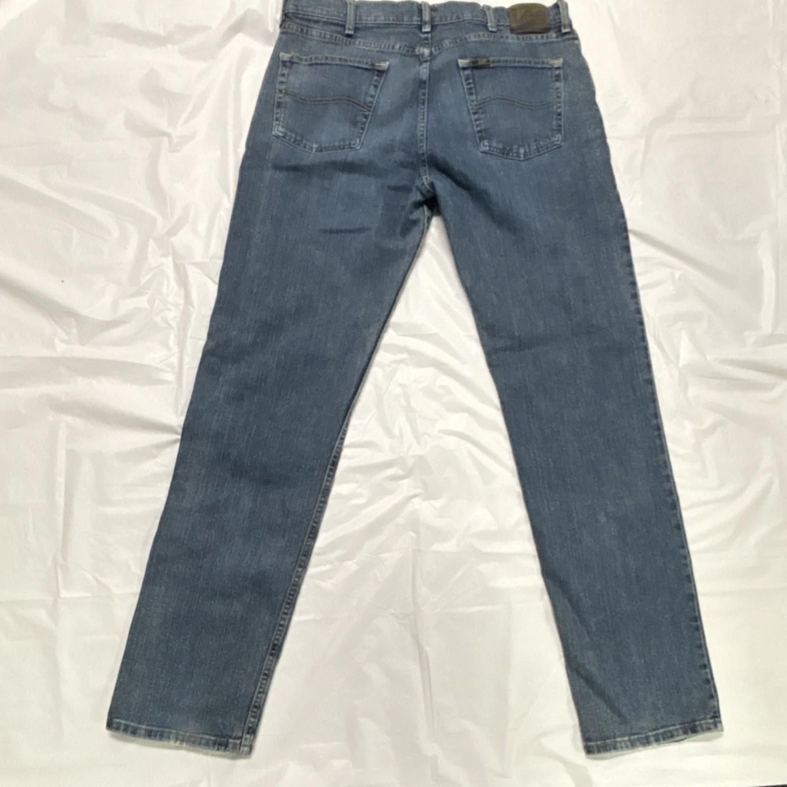 Lee Lee Straight Men's Jeans Blue Denim Medium Wash 36x36 Size US 36 / EU 52 - 7 Thumbnail