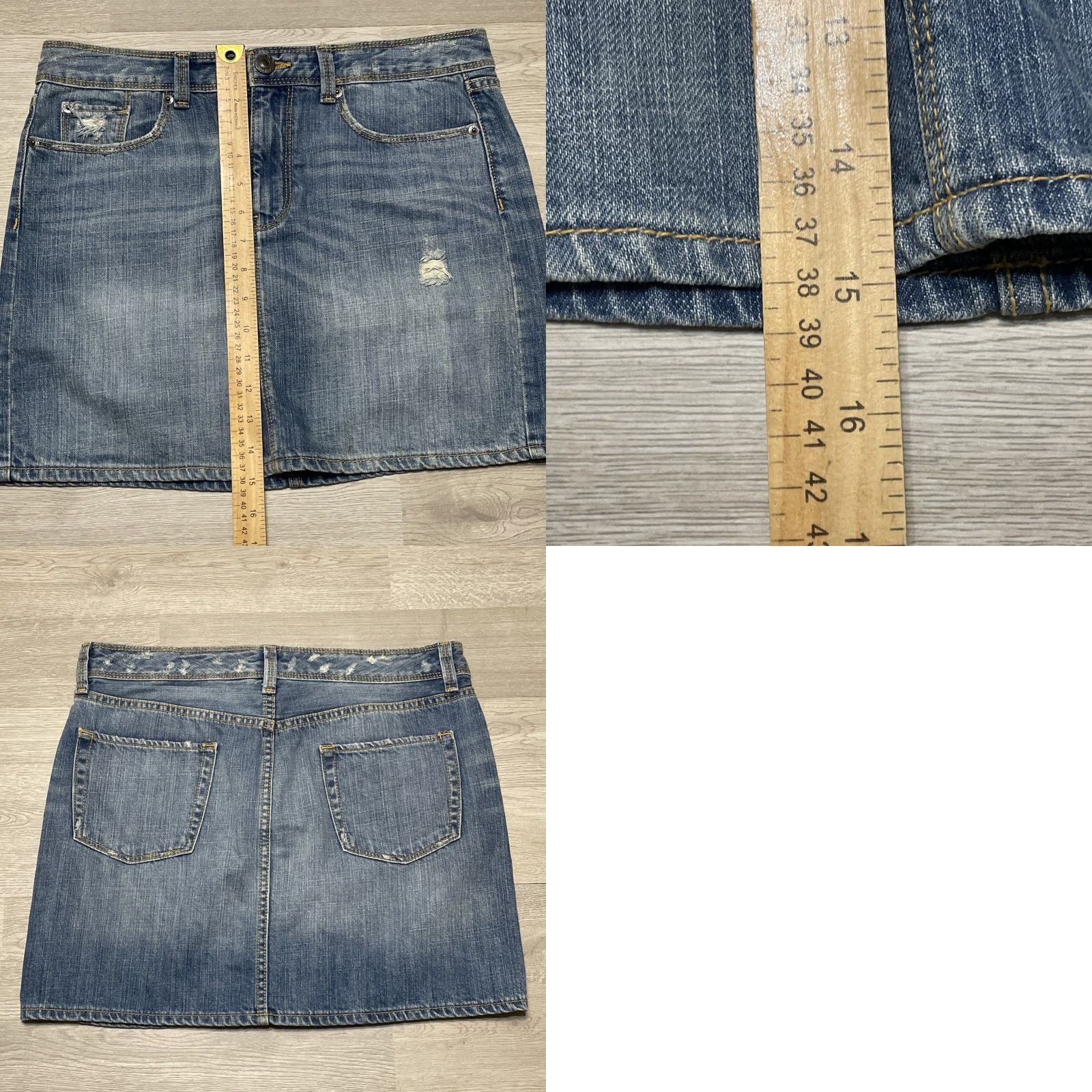 Gap GAP Blue Denim Mini Skirt 6 28 Regular Casual Womens Size 28" / US 6 / IT 42 - 8 Thumbnail