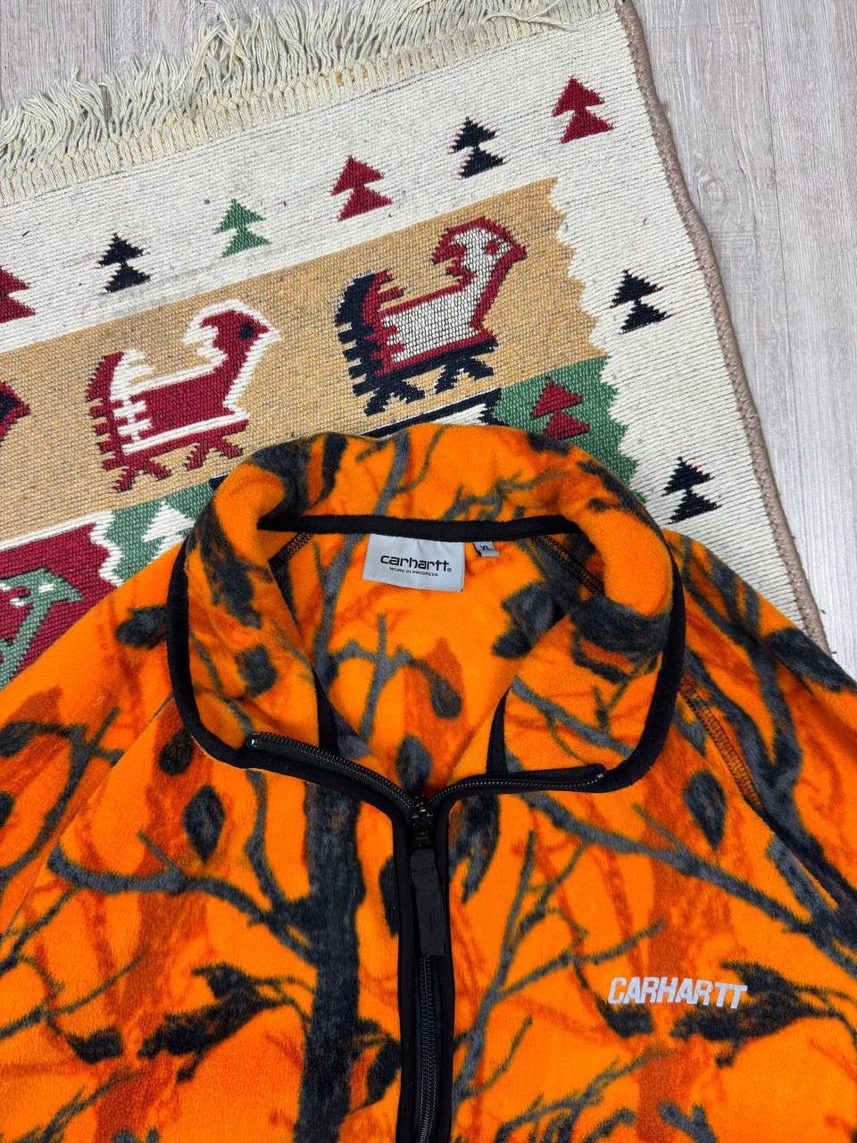 Carhartt × Japanese Brand RARE Carhartt Real Tree Fleece Y2K Orange Suits Size 34R - 19 Thumbnail