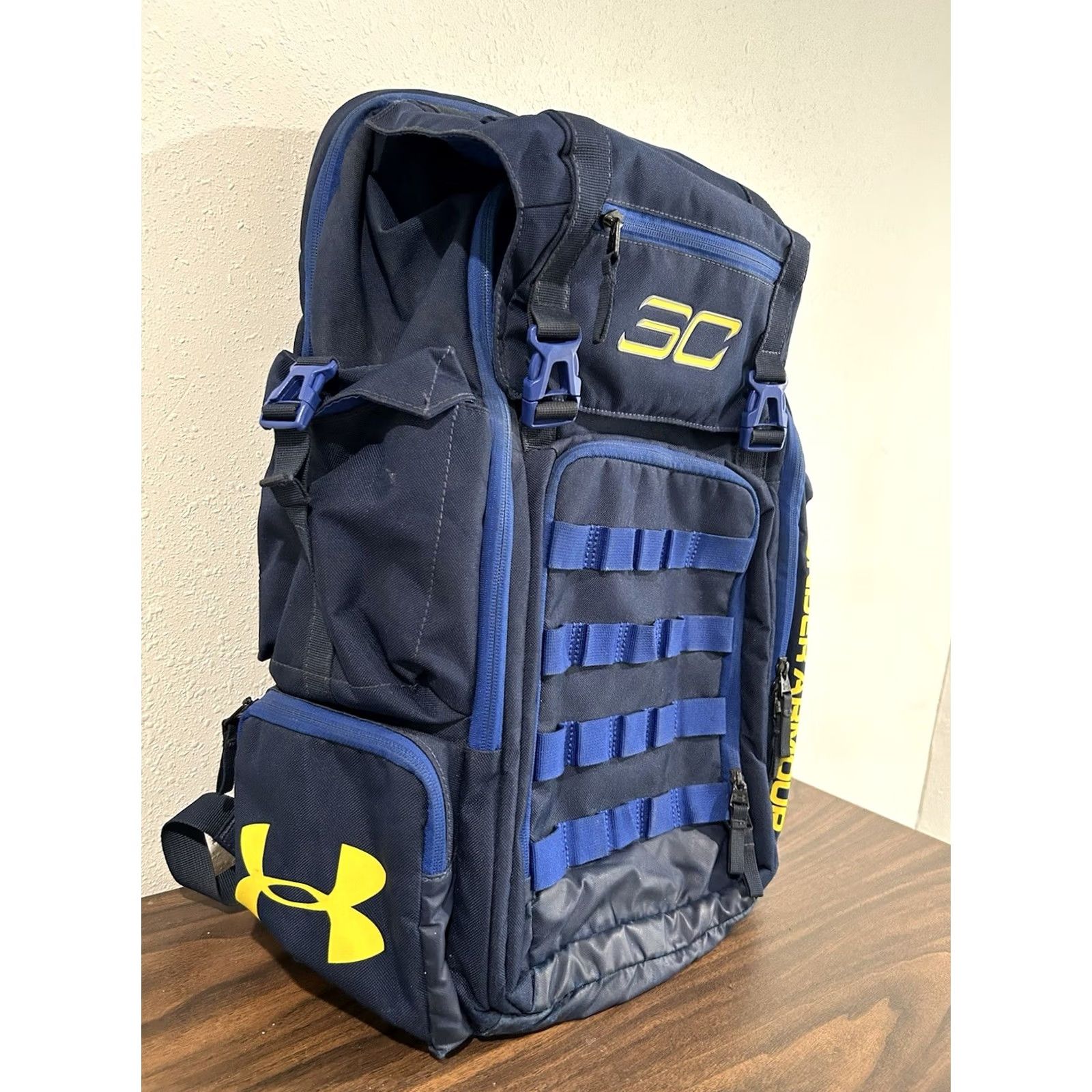 Under Armour Under Armour Steph Curry Storm Backpack Large Blue Nylon Bag Size ONE SIZE - 3 Thumbnail