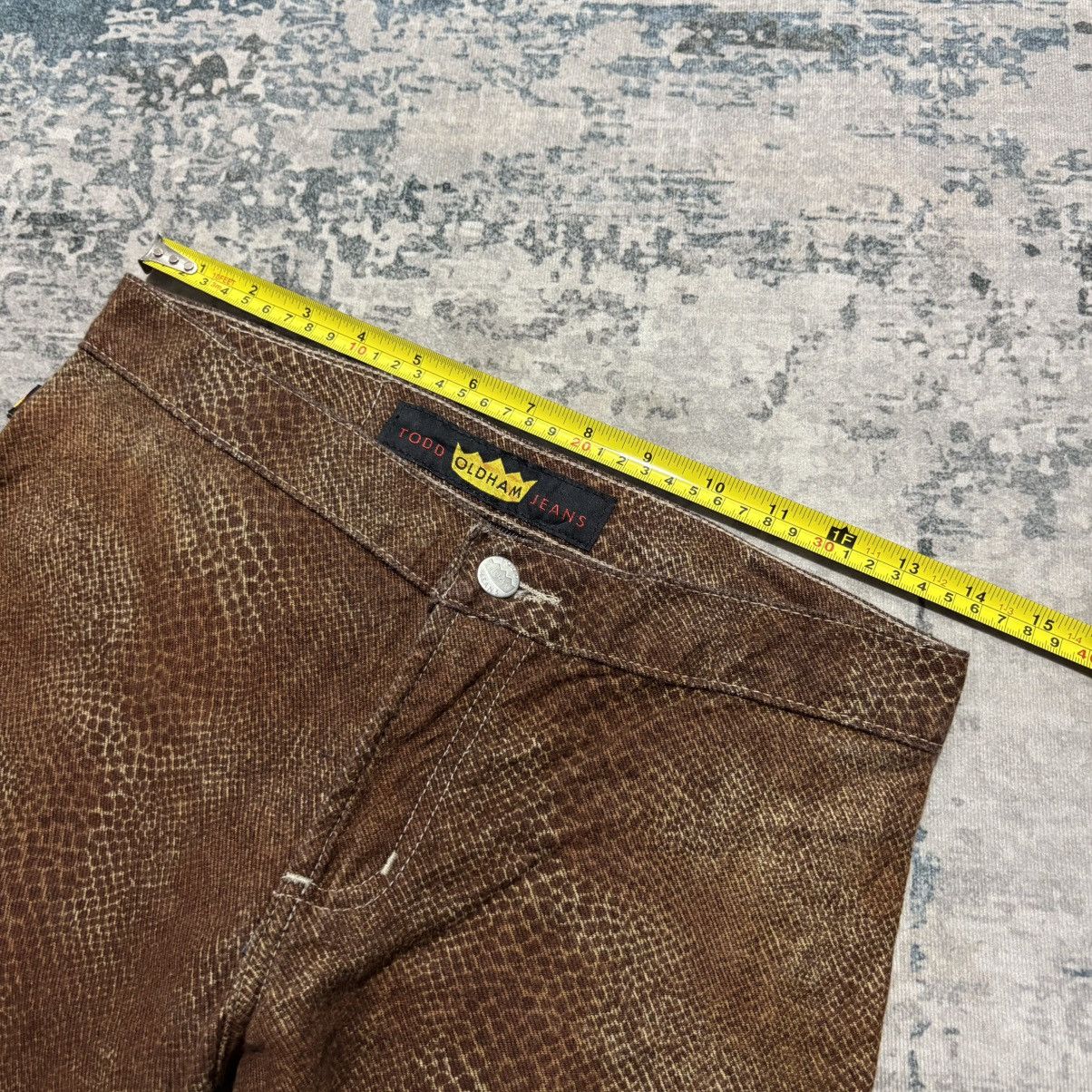 Todd Oldham Rare! Todd Oldham snakeskin printed jeans Size 29" - 3 Thumbnail