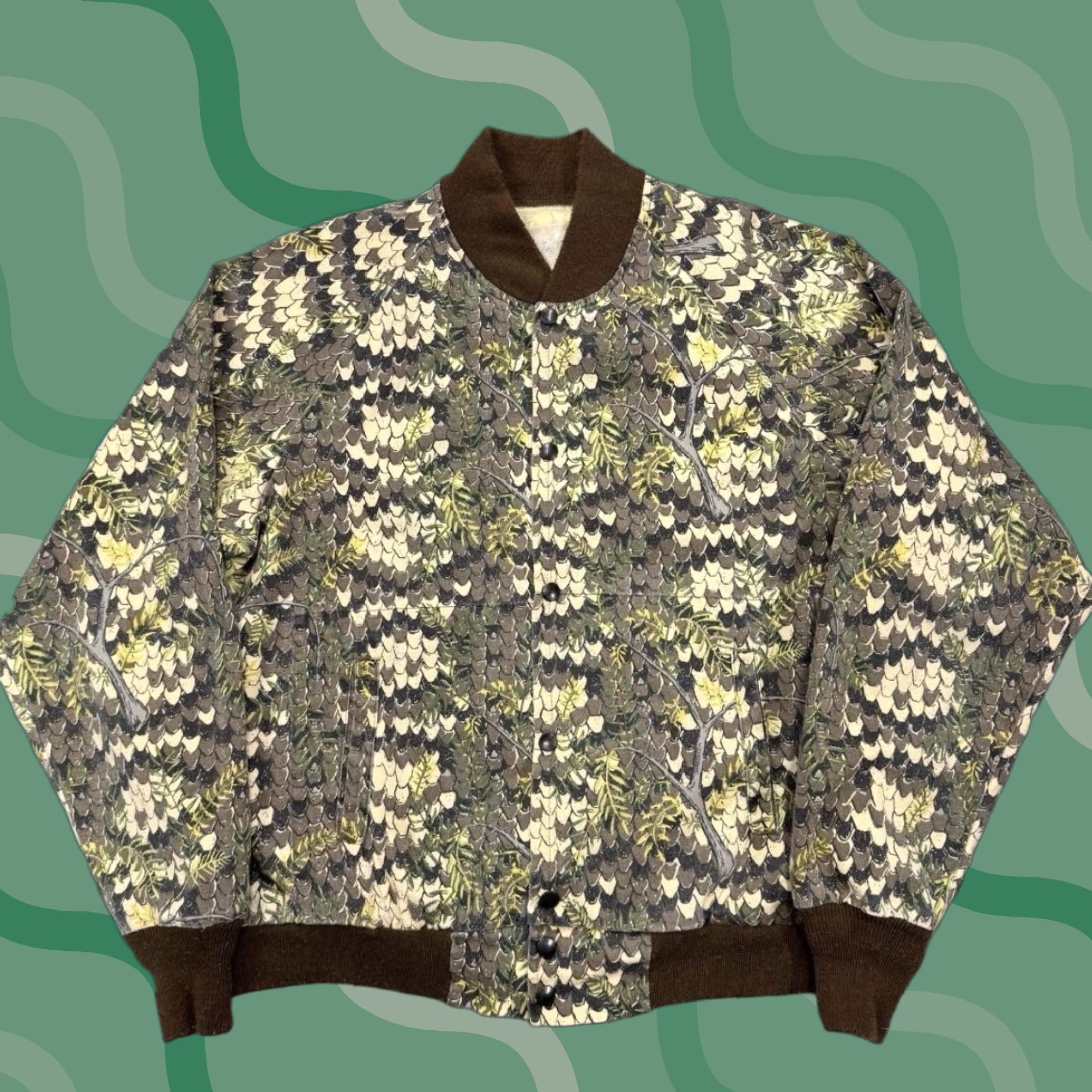 Vintage VINTAGE Camouflage Jacket Mens Large Diamond back Brown Camo Hunting Bomber 90s Size US XL / EU 56 / 4 - 1 Thumbnail