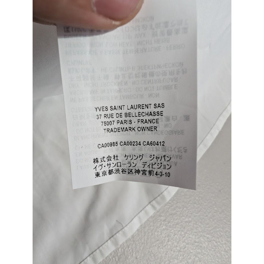 Saint Laurent Paris o1rshd1 Button Shirt in White Size US S / EU 44-46 / 1 - 17 Thumbnail
