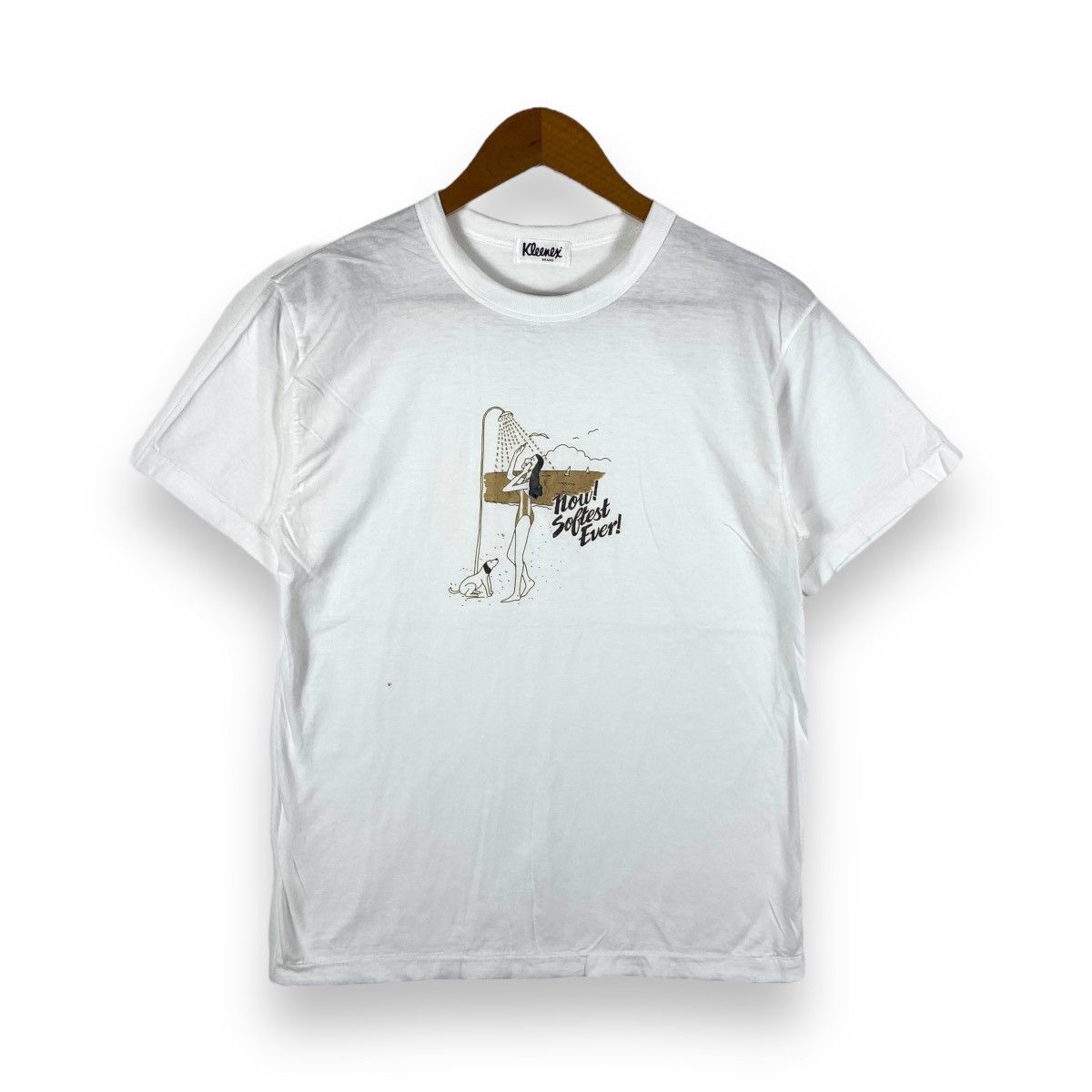 Vintage Vintage 90's KLEENEX BRAND The Softest Ever Promo Tee Shirt Size US S / EU 44-46 / 1 - 1 Thumbnail
