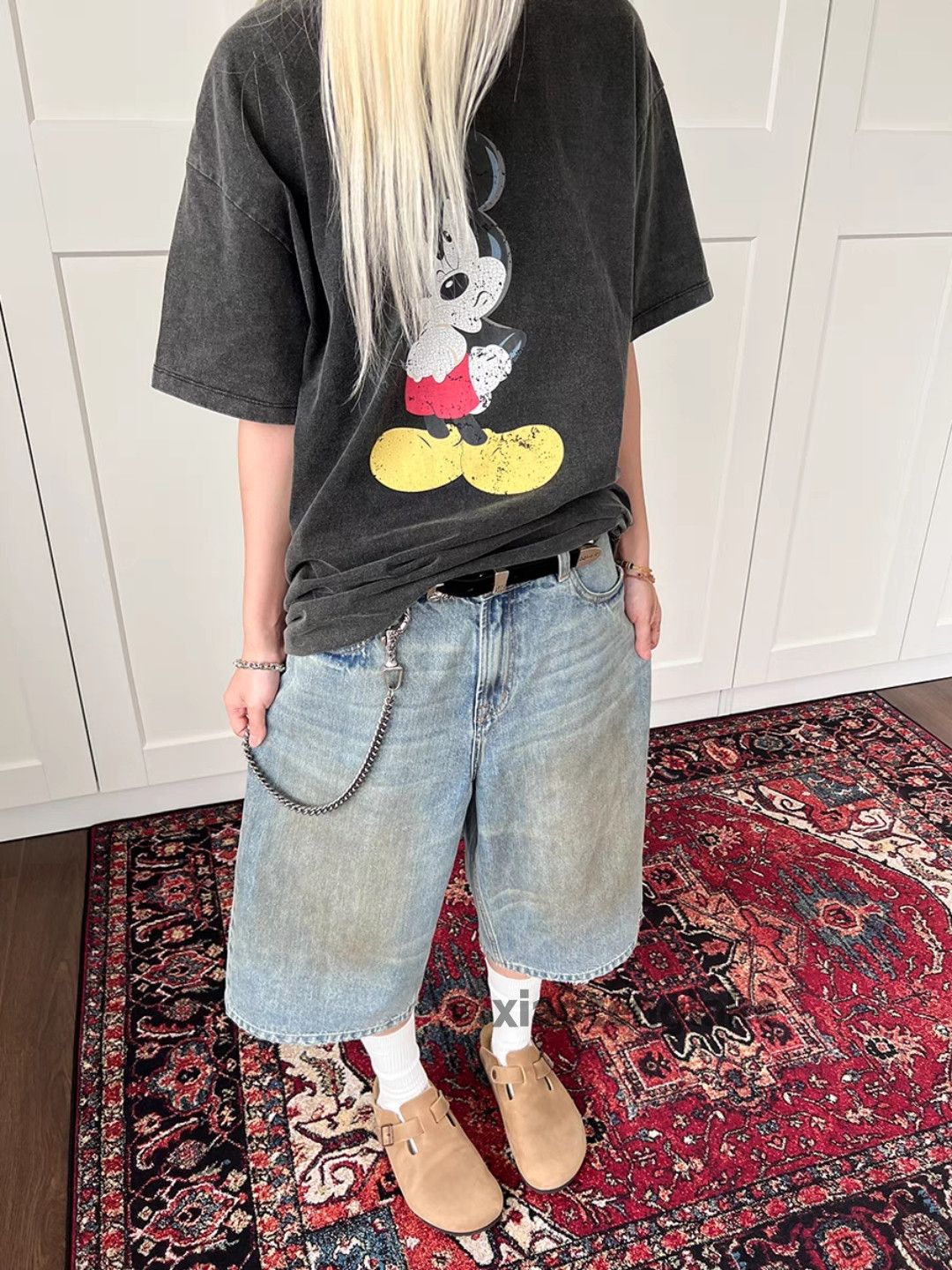 Designer × Jean × Vintage Unisex utility loose baggy skate carpenter stain shorts Size US 36 / EU 52 - 8 Thumbnail