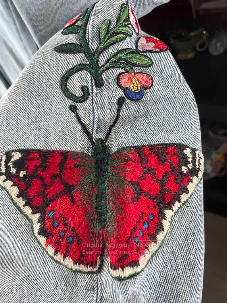 Gucci Gucci Embroidered flared denim pants Size 25" / US 0 / IT 36 - 5 Thumbnail