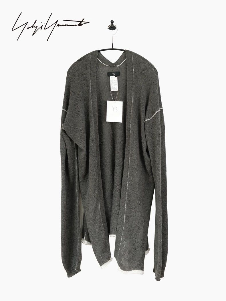 Y's Y's 16 SS vintage carbon grey draped cardigan shirt Size M / US 6-8 / IT 42-44 - 1 Thumbnail