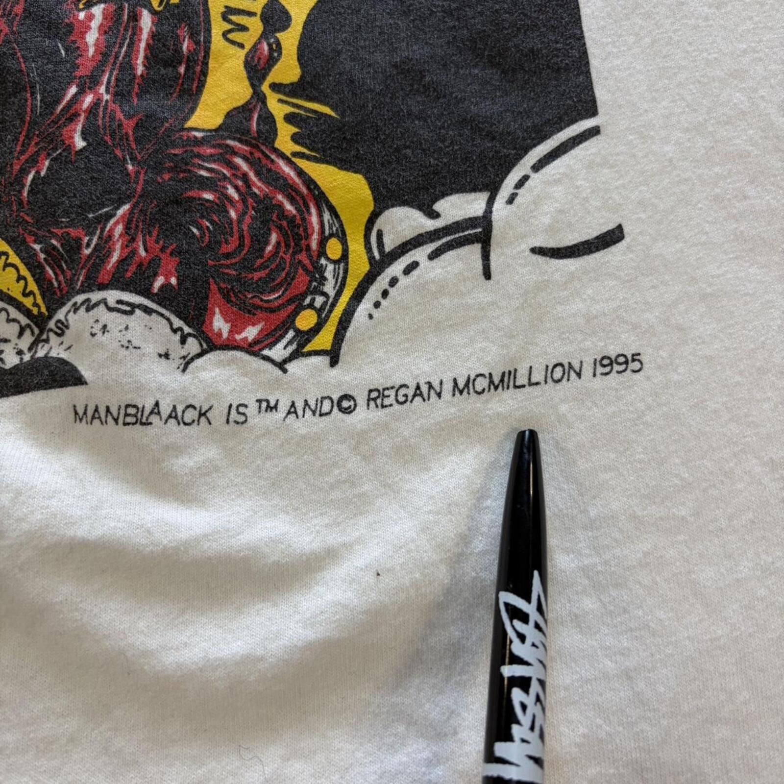 Vintage Vintage 1995 Man Black Big Dog Comic Tee Size US XL / EU 56 / 4 - 3 Thumbnail