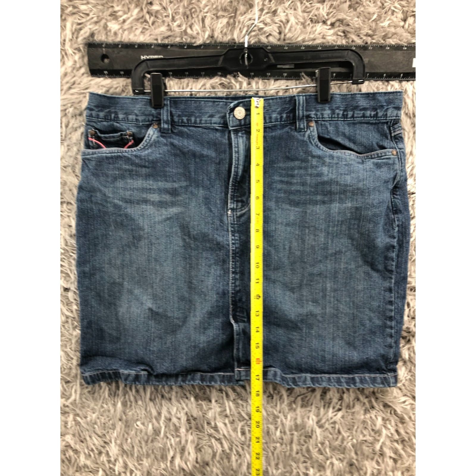 Old Navy Old Navy Denim Midi Skirt Womens Size 16 Blue Front Slit Regular Rise Midi Skirt Ladies 16 Blue Denim Slit Pockets Logo All Seasons Size 38" / US 16 / IT 52 - 3 Thumbnail