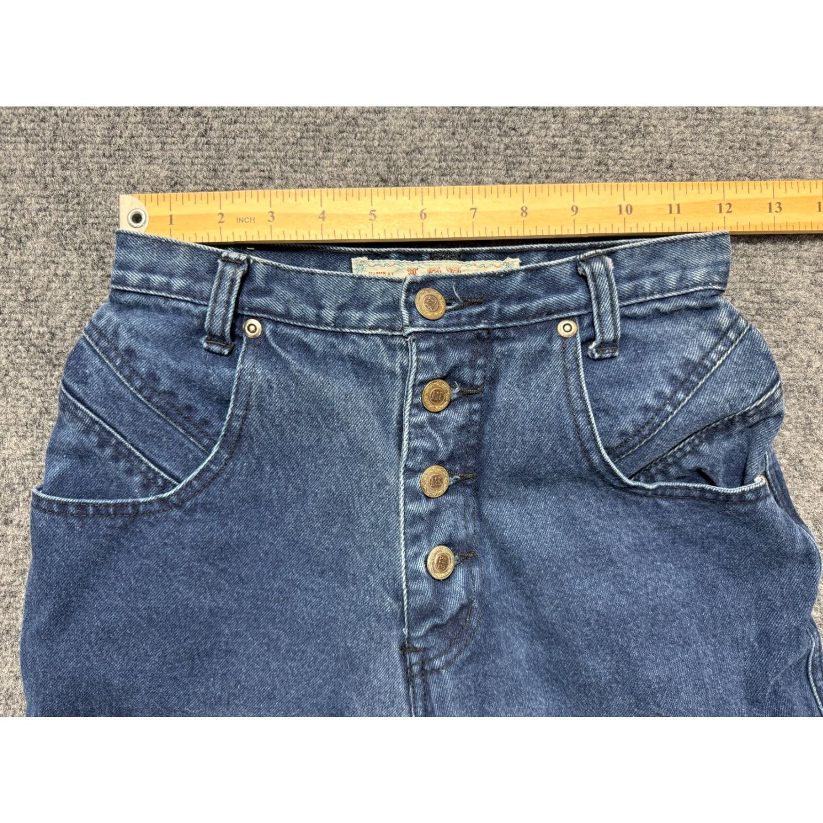 Vintage VINTAGE High Waisted American Sportswear Exchange Jeans Size 5 Women Blue Denim Cotton Hip Rise Tapered A.E.S. Juniors Jeans Mens? Size 27" / US 4 / IT 40 - 6 Thumbnail
