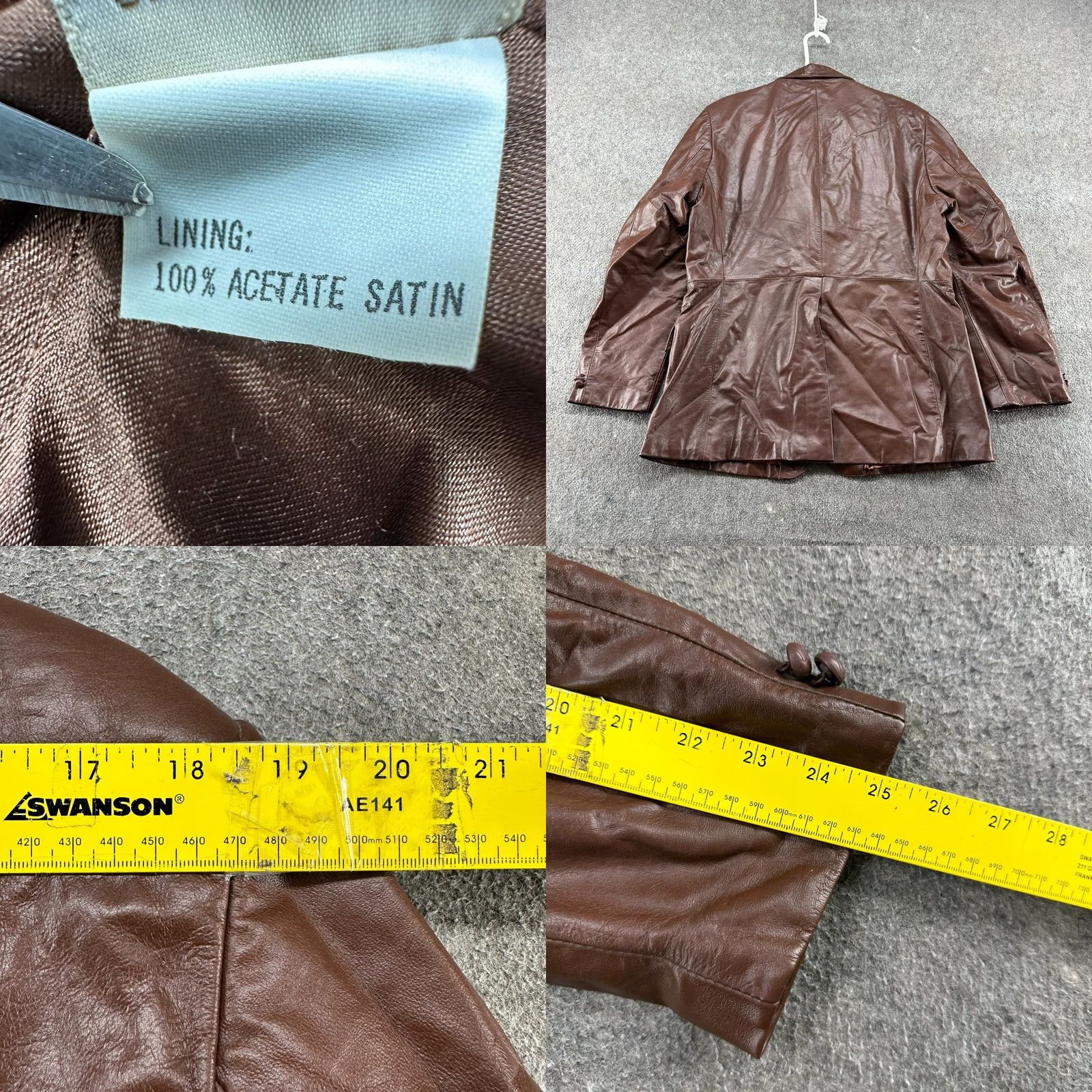 Vintage VINTAGE Clipper Mist Jacket Mens 44 Brown Leather Lined Coat 80s 90s Winter Workwear Casual Mens Size US S / EU 44-46 / 1 - 8 Thumbnail