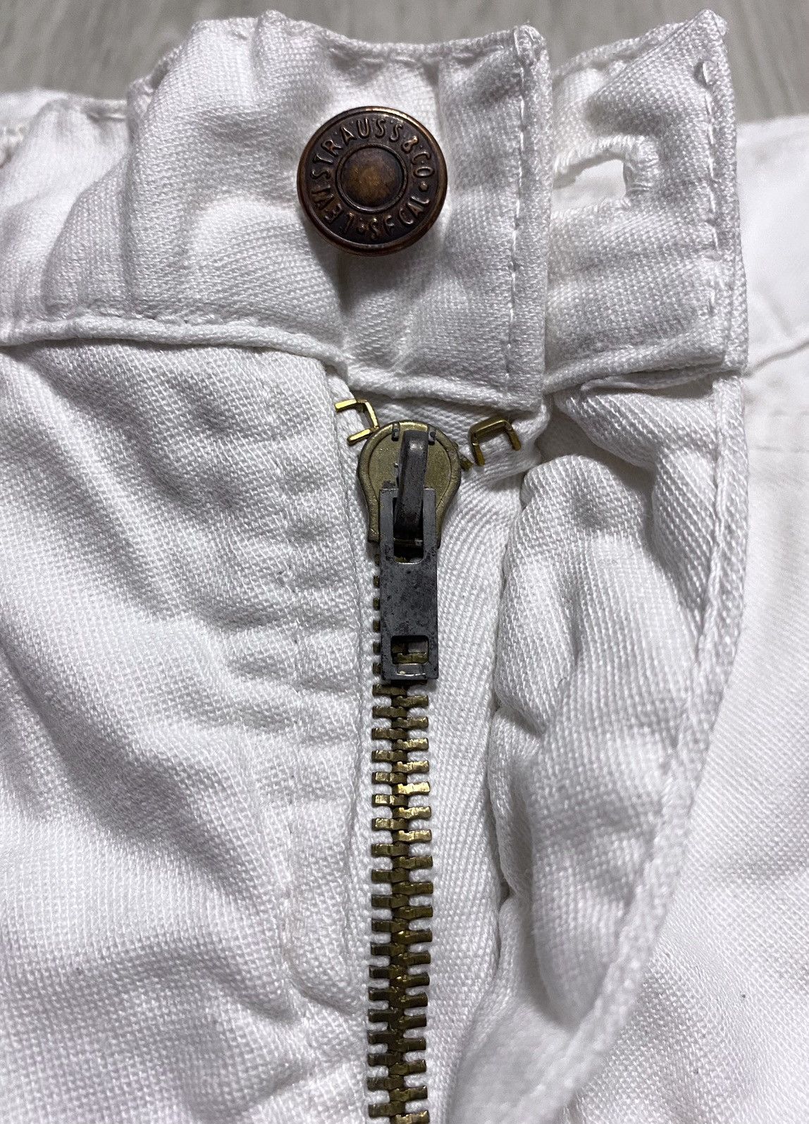 Levi's Vintage Clothing Deadstock Archival 50’s-60’s Levis White Fringed Jeans Denim Size 28" / US 6 / IT 42 - 11 Thumbnail