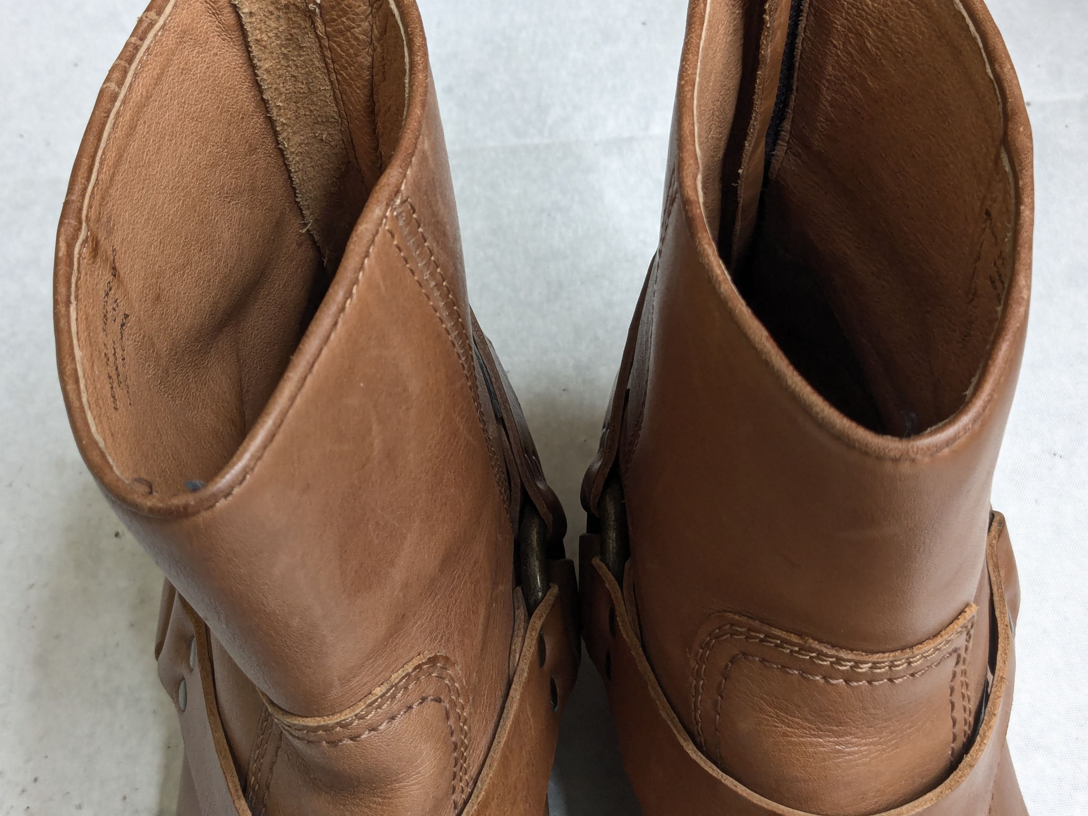Frye Frye Harness Boots Brown 10.5 Leather Buckle Strap Size US 10.5 / EU 43-44 - 2 Thumbnail