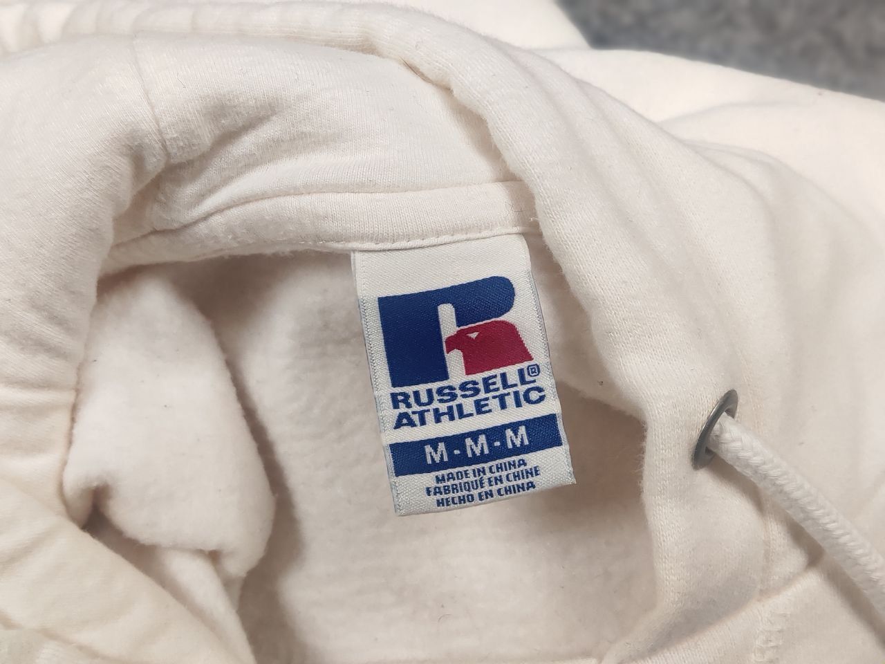 Russell Athletic Russell Athletic Big Logo Beige Hoodie Vintage USA Style Size US M / EU 48-50 / 2 - 12 Thumbnail
