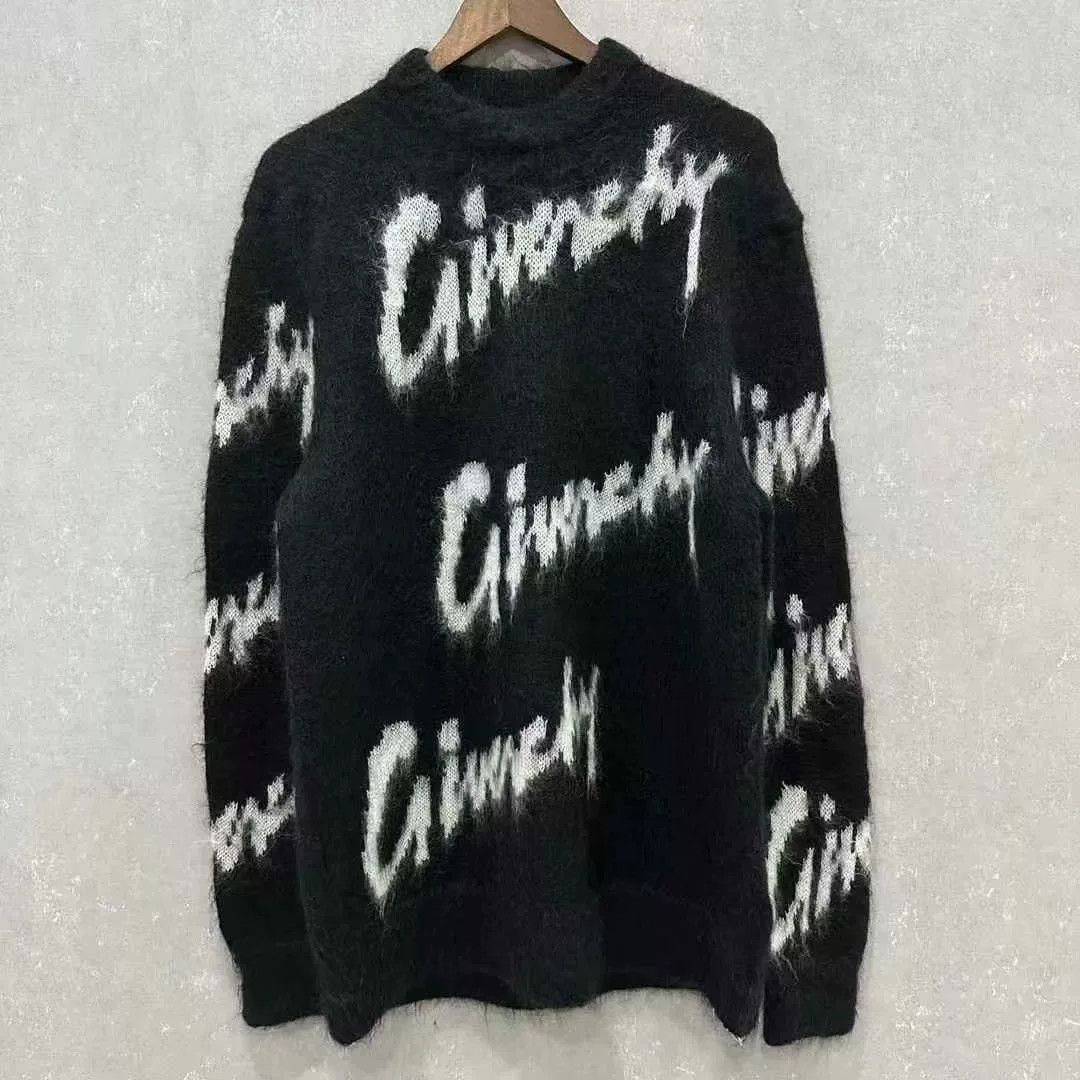 Givenchy Givenchy Mohair Cursive Logo Knit Sweater Size US L / EU 52-54 / 3 - 1 Thumbnail
