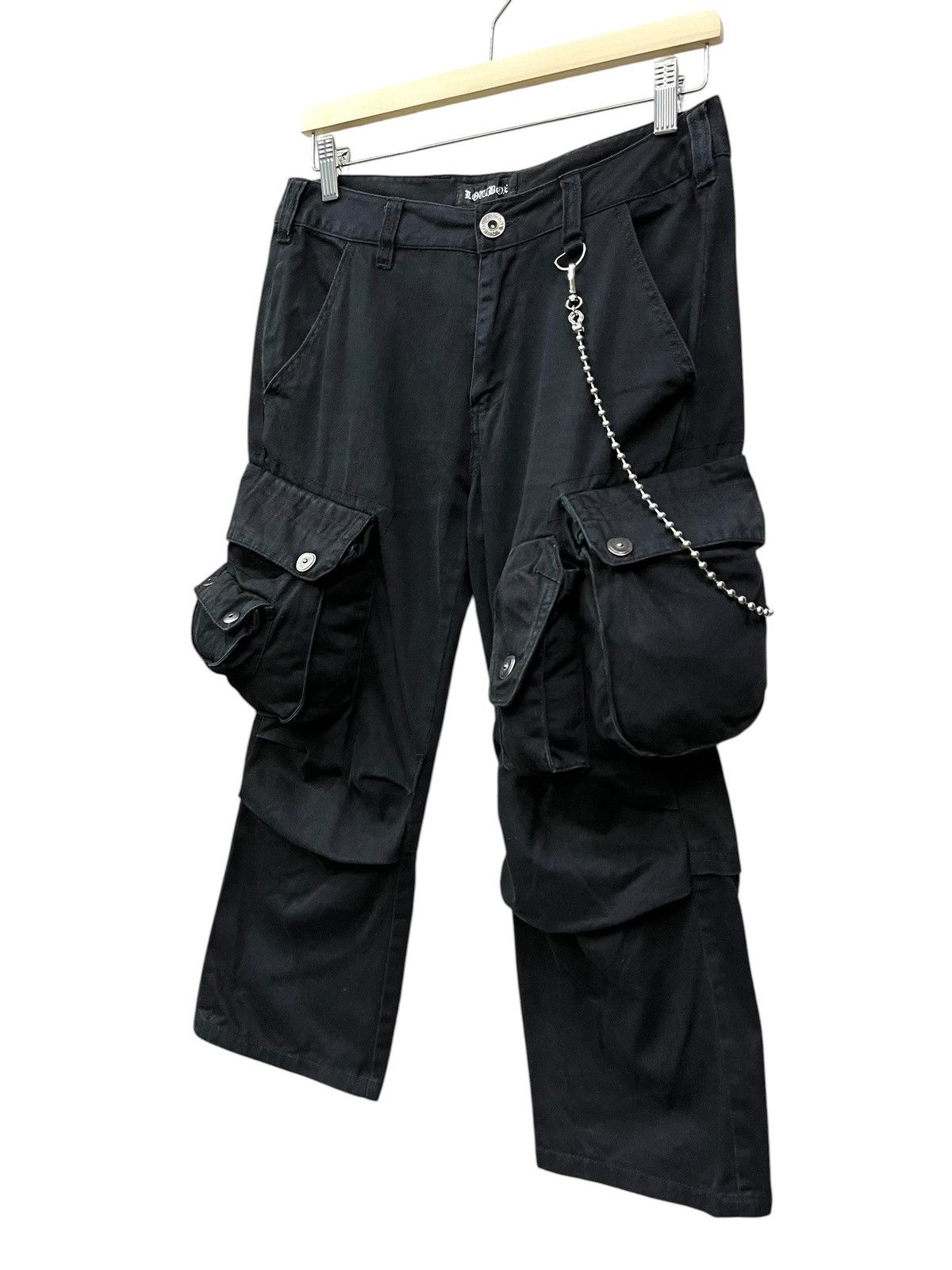 LOWBOX Lowbox Avant Garde 3D Cargo Gasmask 3/4 Shorts Pants Size US 29 - 1 Thumbnail