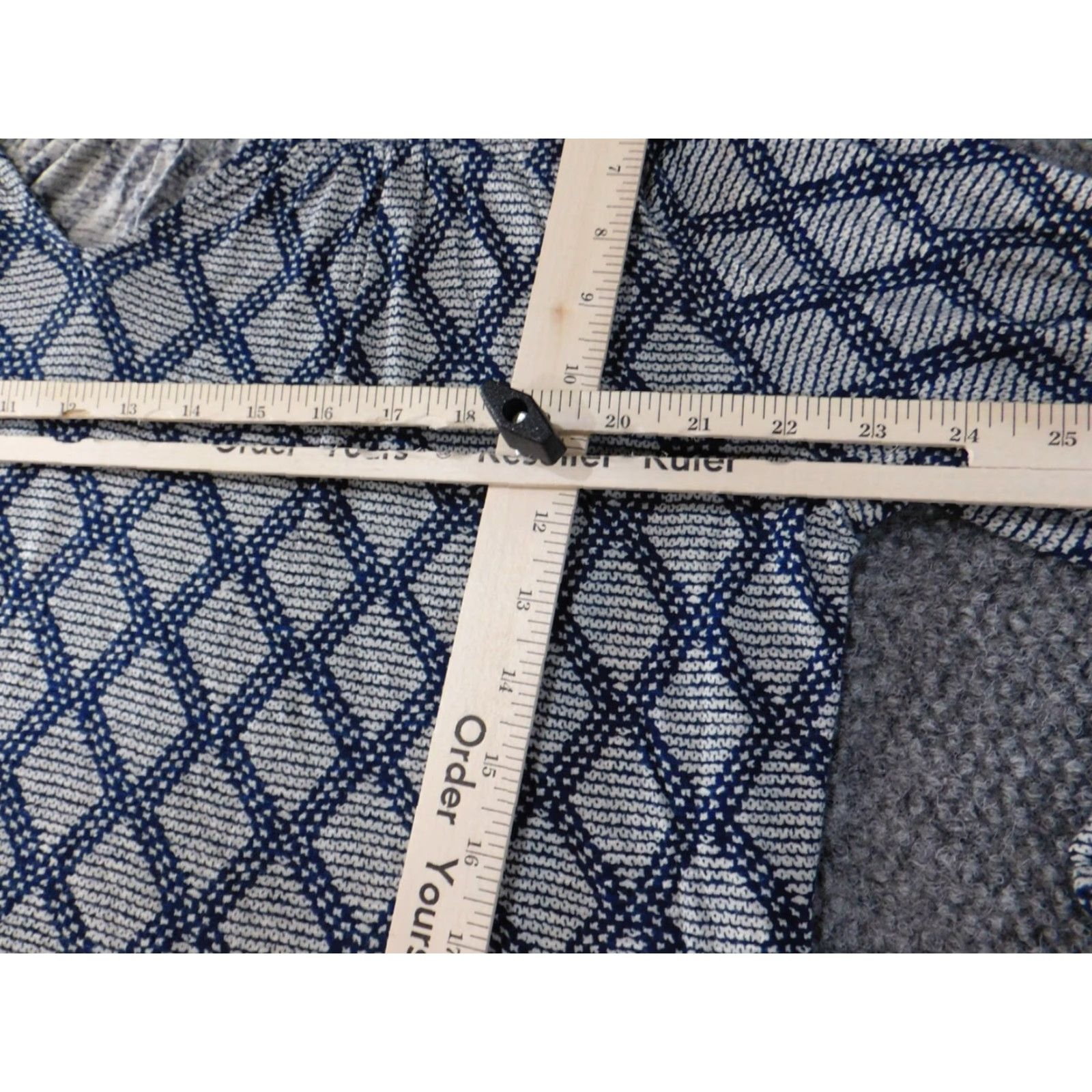 Lucky Brand Lucky Brand Blouse Shirt Womens XL Blue Plaid V-Neck Pullover Casual Long Sleeve Cotton Rayon Geometric Stretch Regular Vintage: No Size XL / US 12-14 / IT 48-50 - 5 Thumbnail
