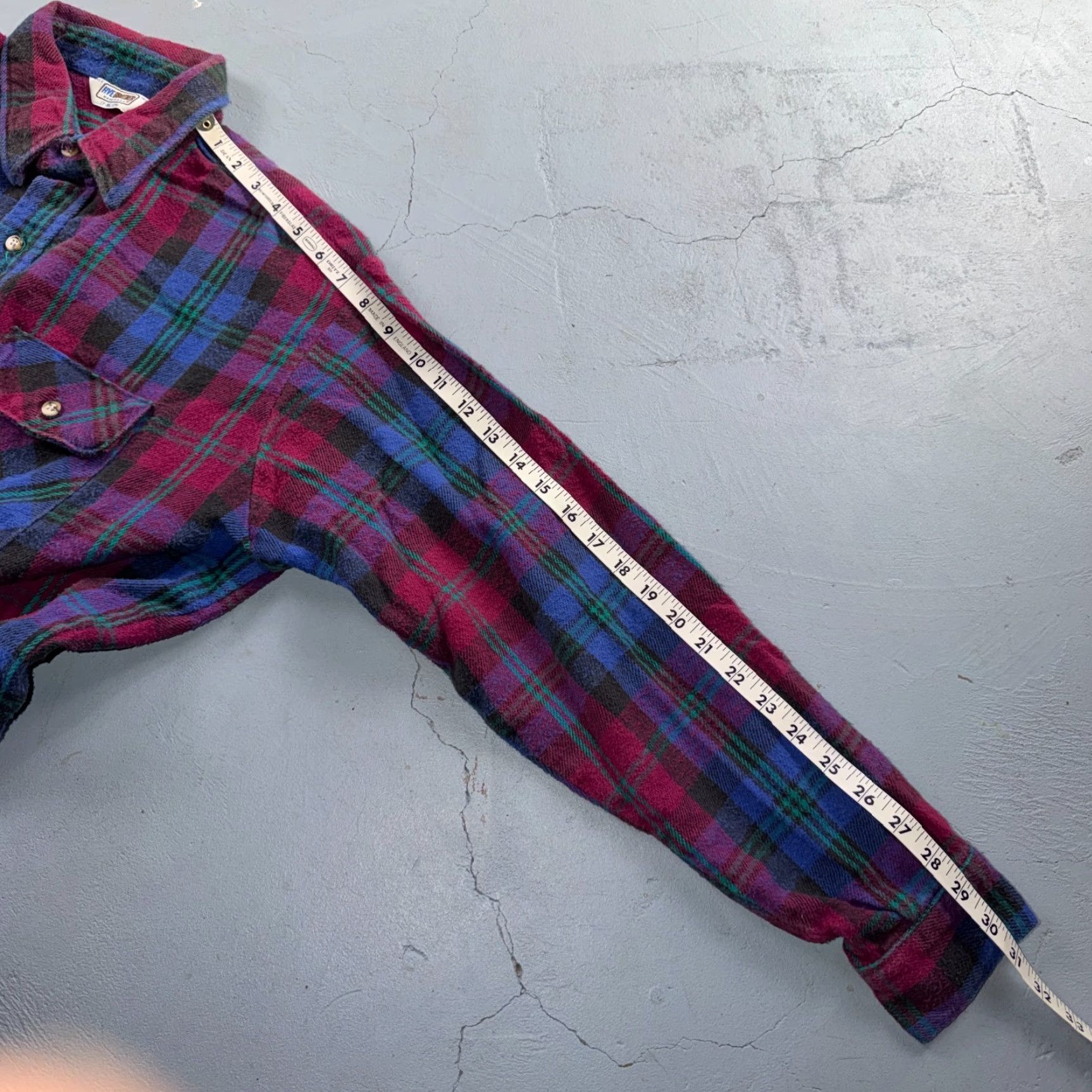 Vintage VTG Five Brother Shirt Mens XL Shadow Plaid Flannel USA Red Blue 1980s 80s Size US XL / EU 56 / 4 - 4 Thumbnail