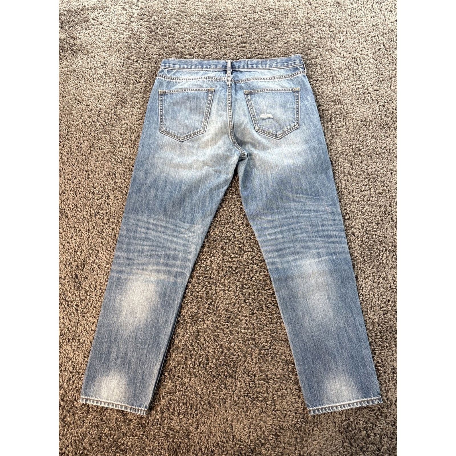 Gap VINTAGE Gap 1969 Jeans Womens 30x27 Light Wash Mid Rise Distressed Boyfriend Jeans Woman Size 30" / US 8 / IT 44 - 7 Thumbnail