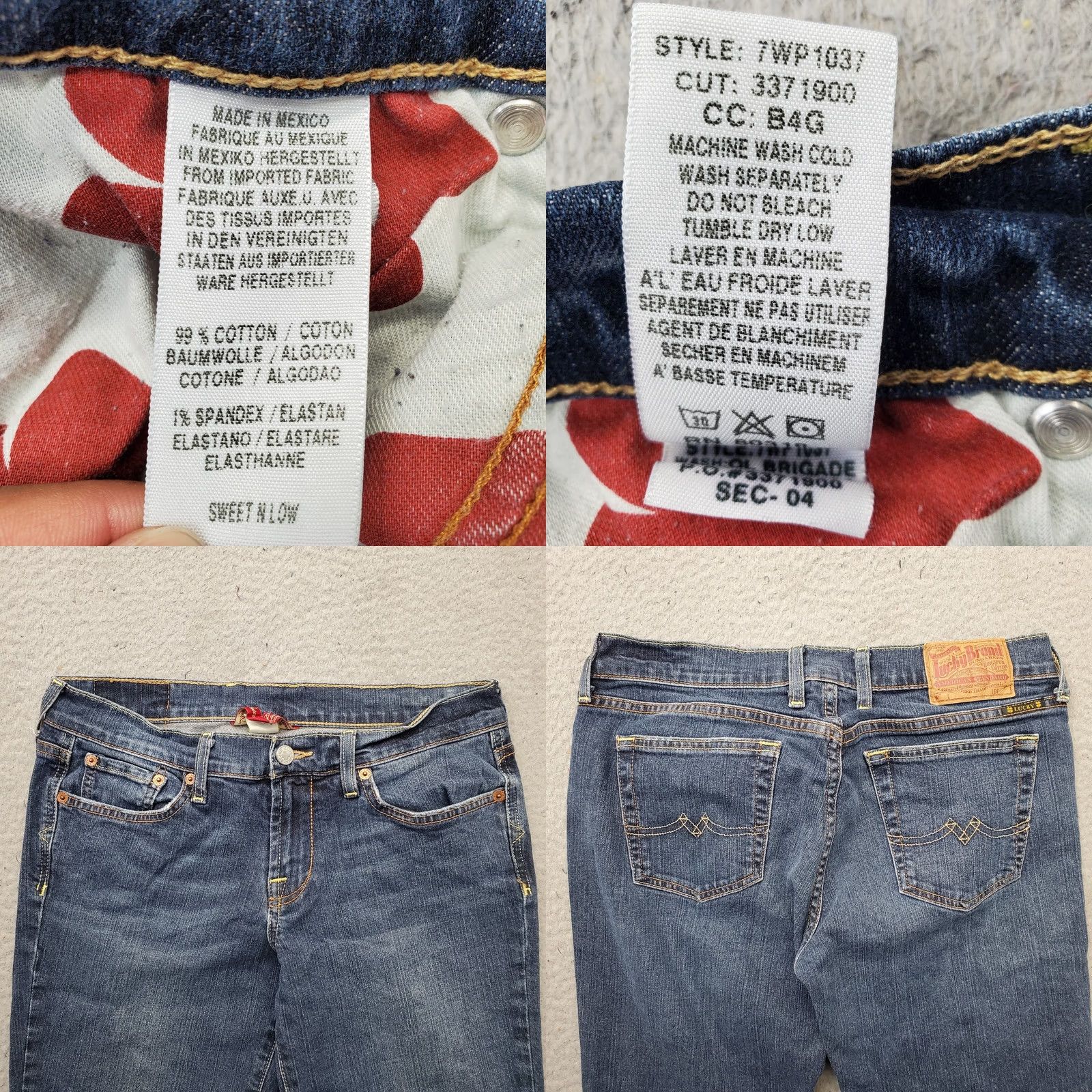 Lucky Brand Lucky Brand Sweet N Low Flare Jeans Womens Size 6 Denim Blue Medium Wash Stretch Size 28" / US 6 / IT 42 - 8 Thumbnail