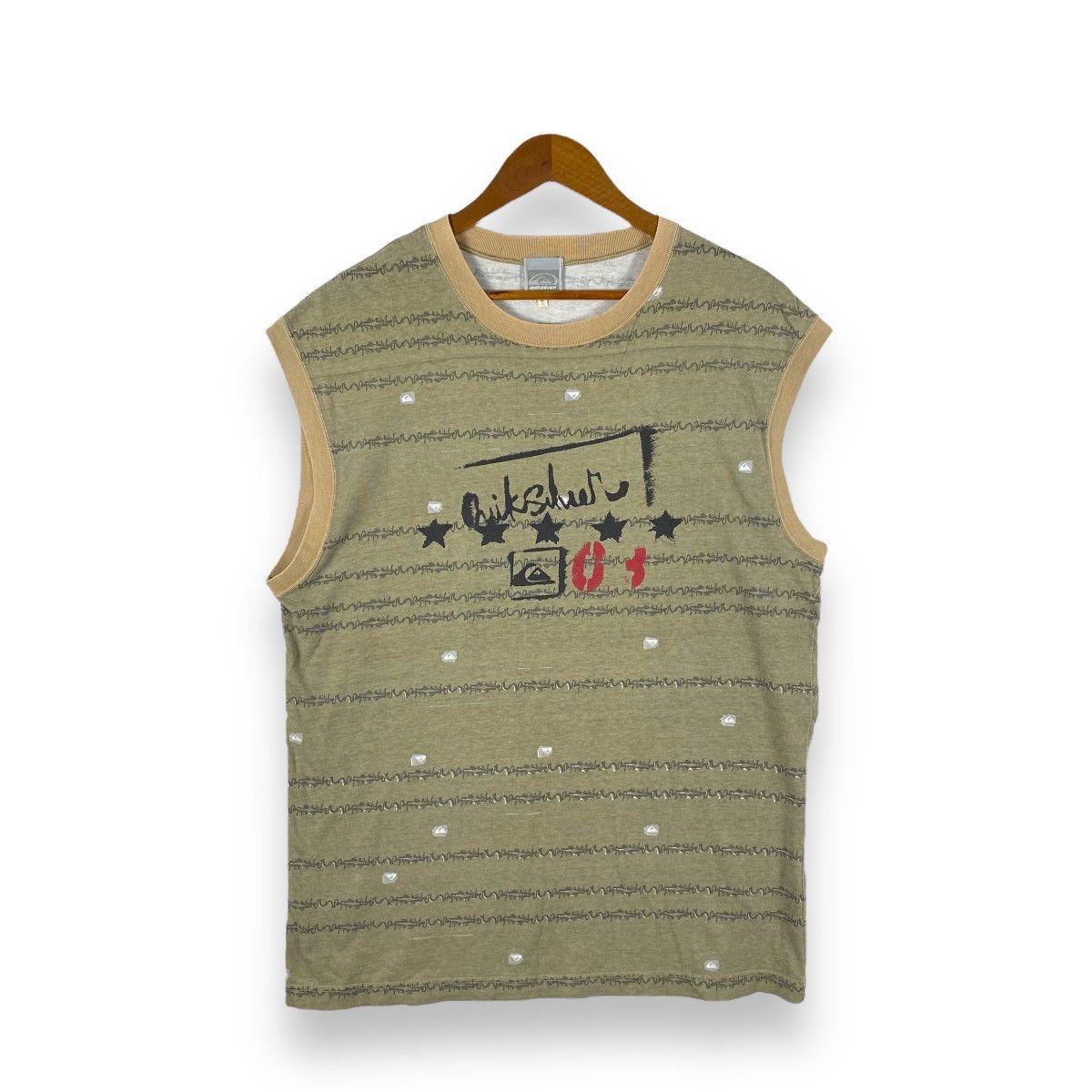 Quiksilver Vintage 00's QUIKSILVER JAPAN Full Print Sleeveless Tank Top Size US L / EU 52-54 / 3 - 1 Thumbnail