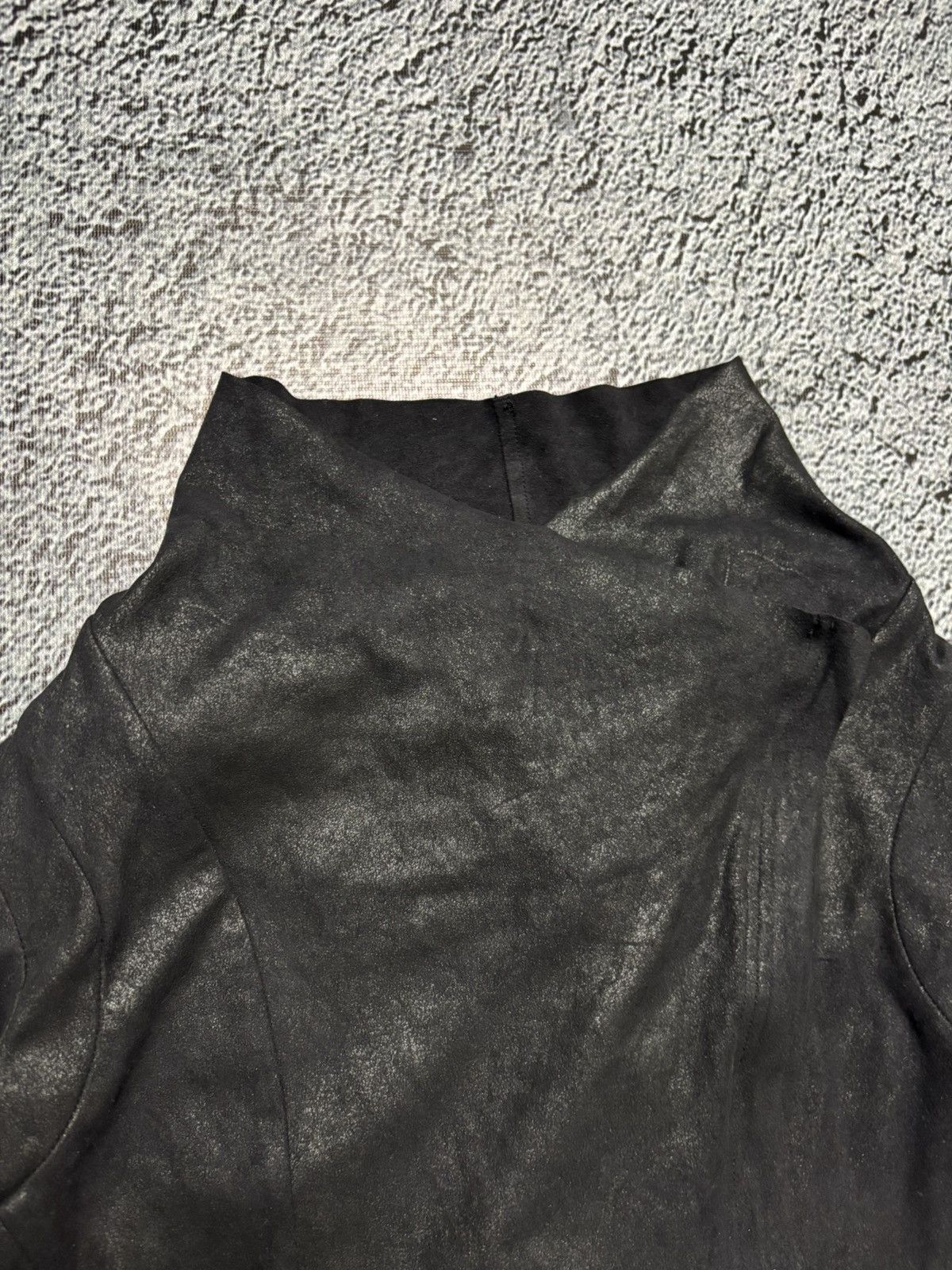 Japanese Brand × Vintage × Zara Avant garde leather jacket asymmetrical zip Size L / US 10 / IT 46 - 5 Thumbnail