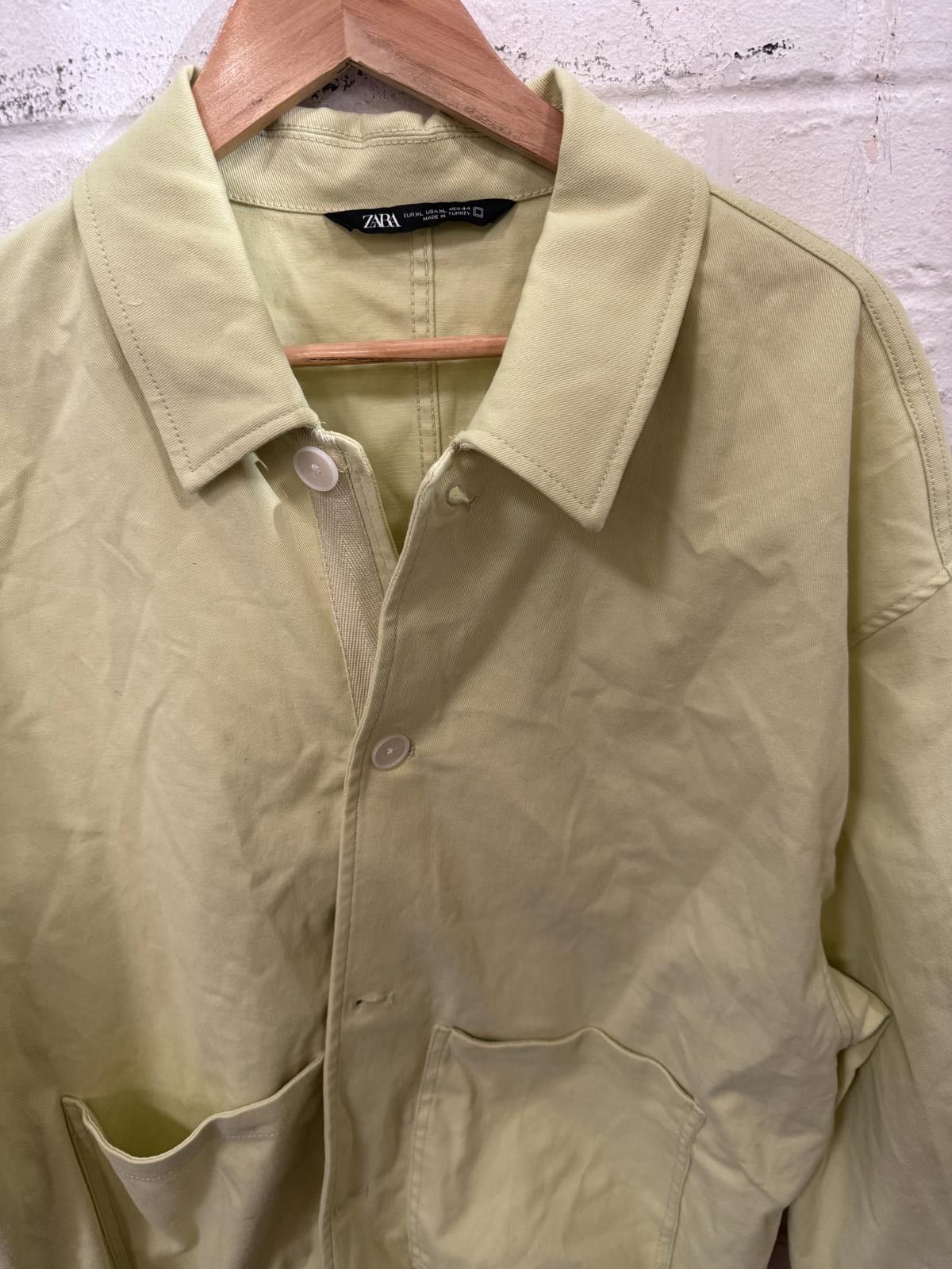 Zara Zara Light Yellow Jacket with Front Pockets Size XL / US 12-14 / IT 48-50 - 3 Thumbnail