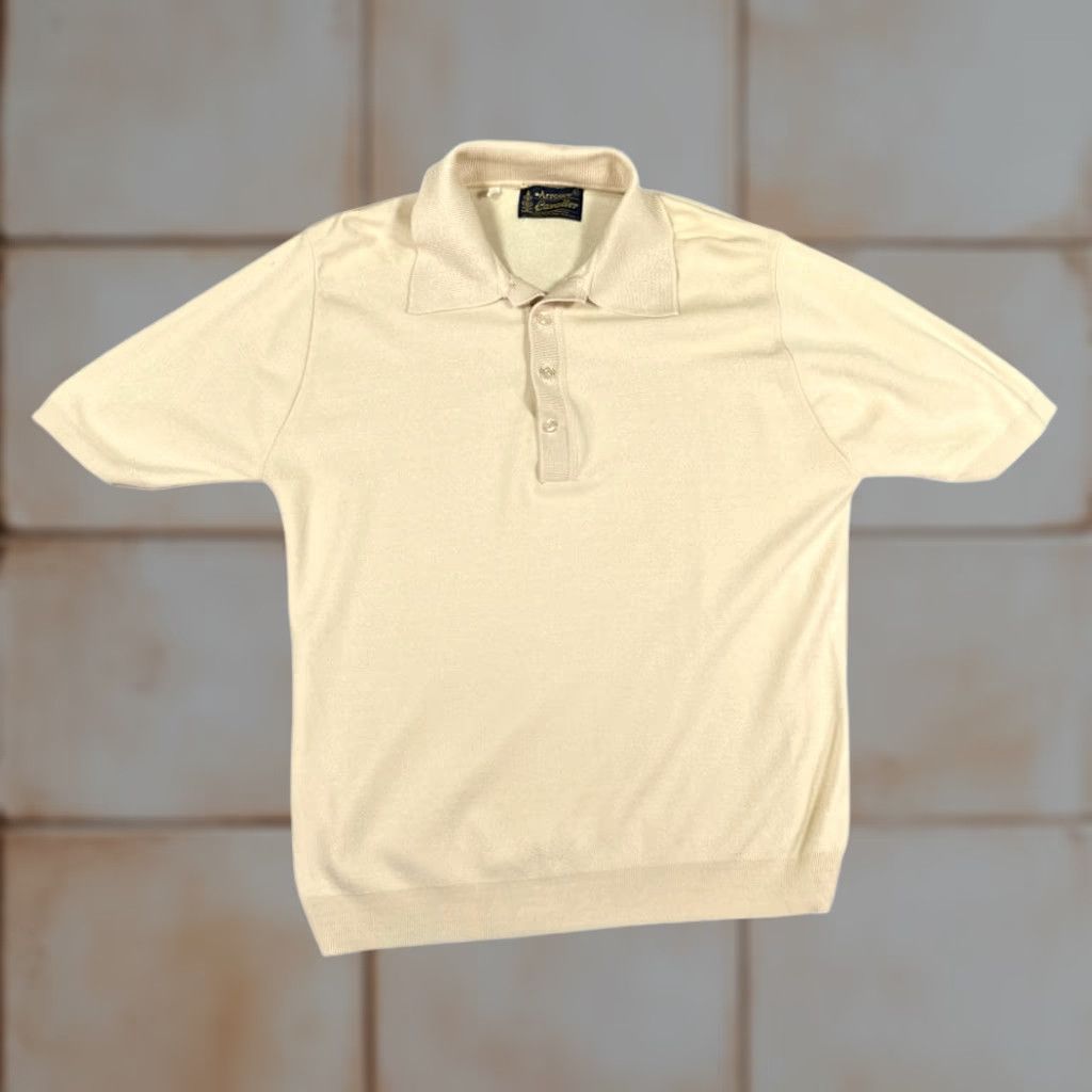 Arrow VINTAGE Arrow Polo Shirt Adult MEDIUM Brown Nylon Goodfellas 70s Polo Shirt Mens M Brown 60s 70s Classic Casual Jersey Shirt Size US M / EU 48-50 / 2 - 1 Thumbnail