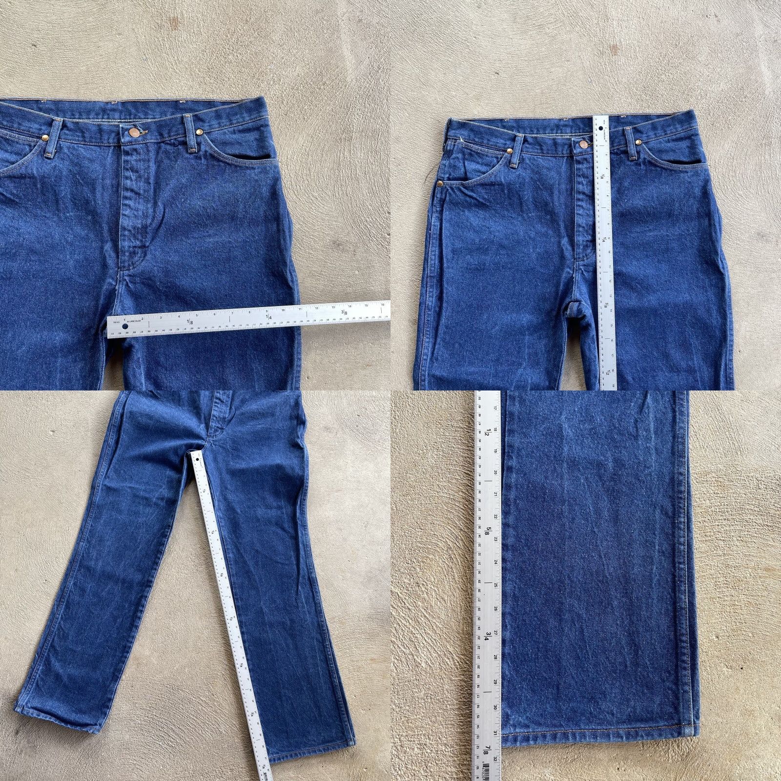 Wrangler VINTAGE Wrangler Jeans Mens 36x32 Denim Straight Fit 90s Cowboy Cut Blue Mens Jeans Size US 36 / EU 52 - 8 Thumbnail