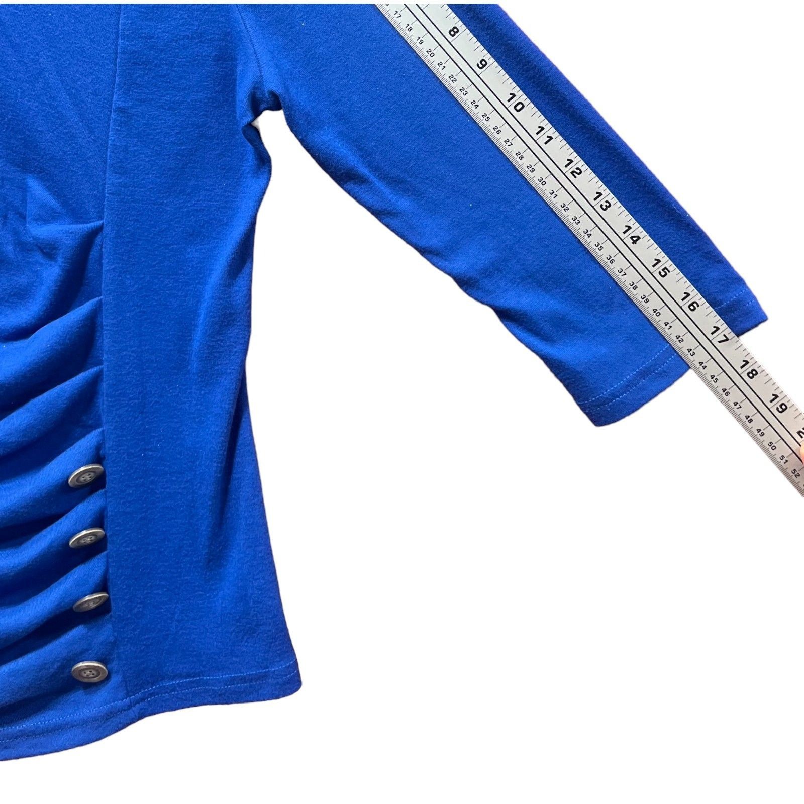 Other Allegra K - Women's V-Neck 3/4Sleeve Solid Knitted Button De Size L / US 10 / IT 46 - 9 Thumbnail