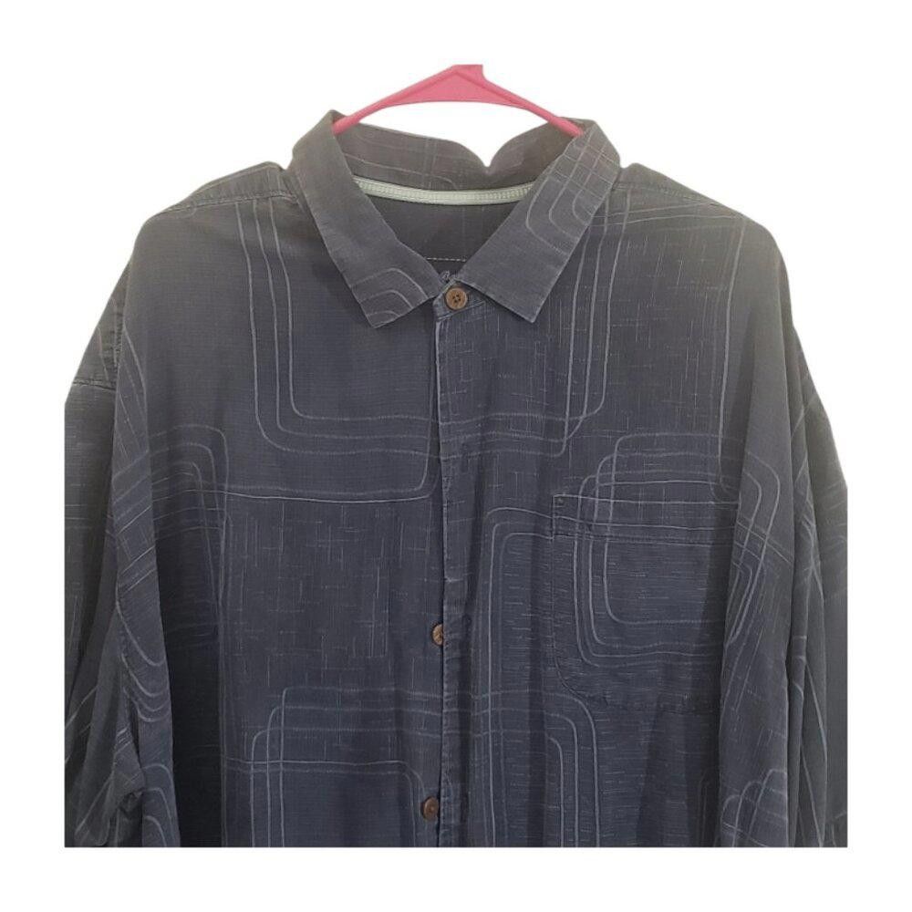 Tommy Bahama CT1872 Tommy Bahama Blue 100% Silk Shirt XXL Size US XXL / EU 58 / 5 - 2 Thumbnail