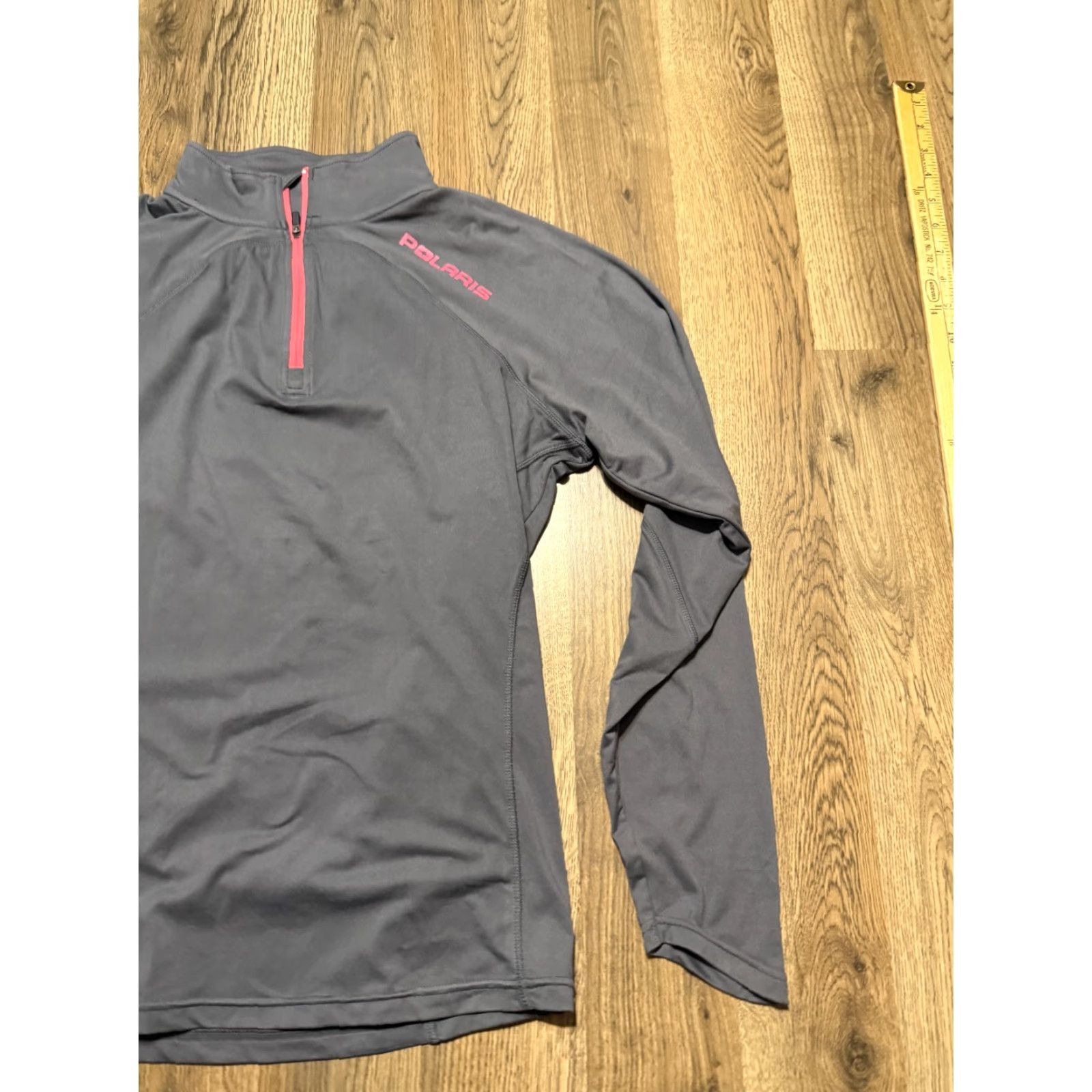 Vintage Polaris Shirt Women’s Large Gray Pink Long Sleeve Quarter Zipper T-Shirt Vintage: No Size L / US 10 / IT 46 - 3 Thumbnail