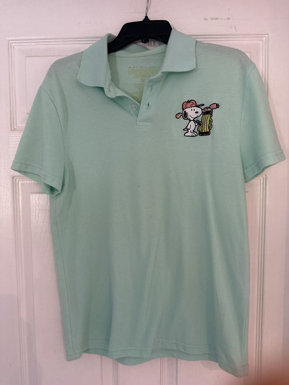 Peanuts Authentic embroidered peanuts snoopy, Golf polo shirt wi Size US M / EU 48-50 / 2 - 2 Thumbnail