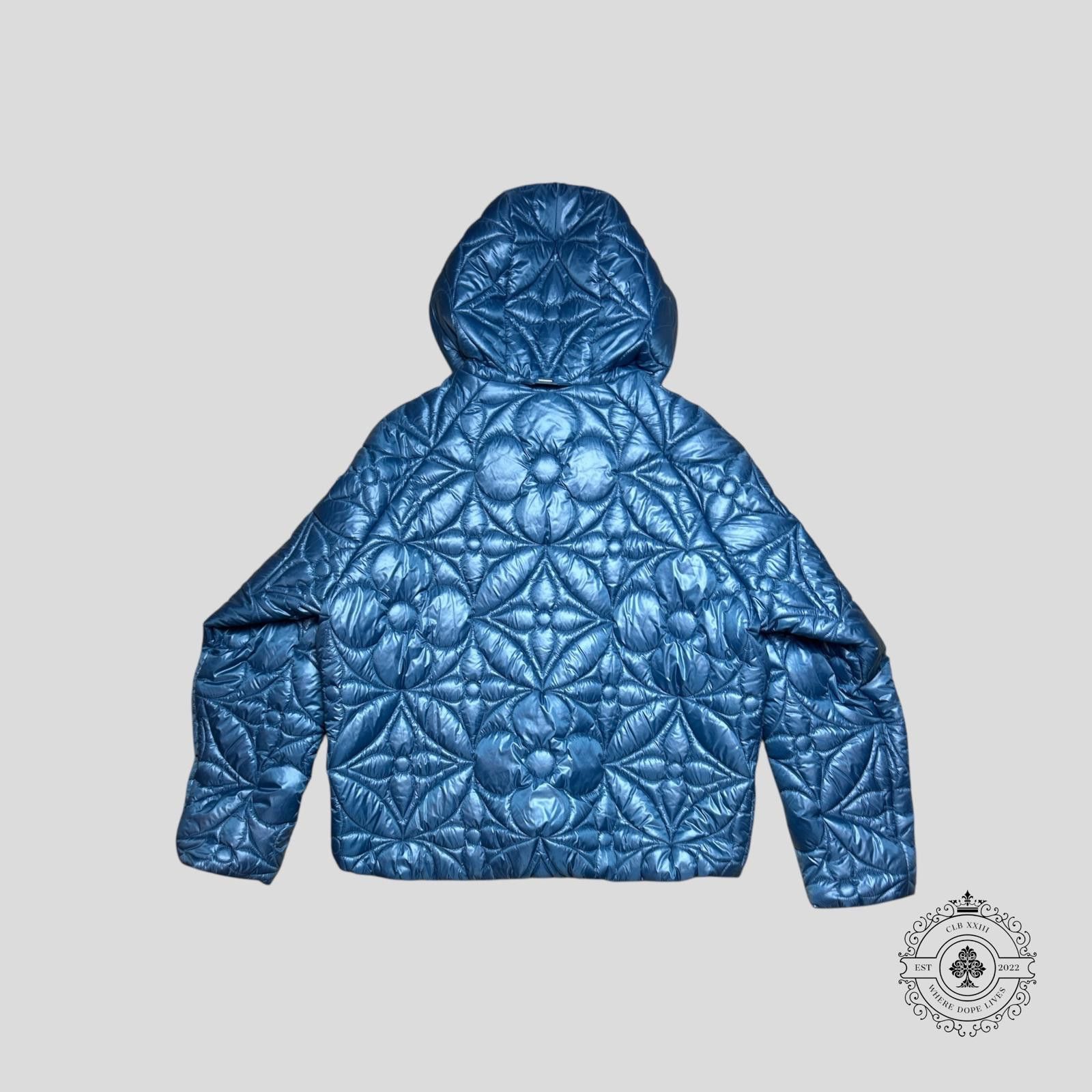 Louis Vuitton Louis Vuitton LVSE Flower Quilted Hoodie Jacket in Blue Size US L / EU 52-54 / 3 - 2 Thumbnail