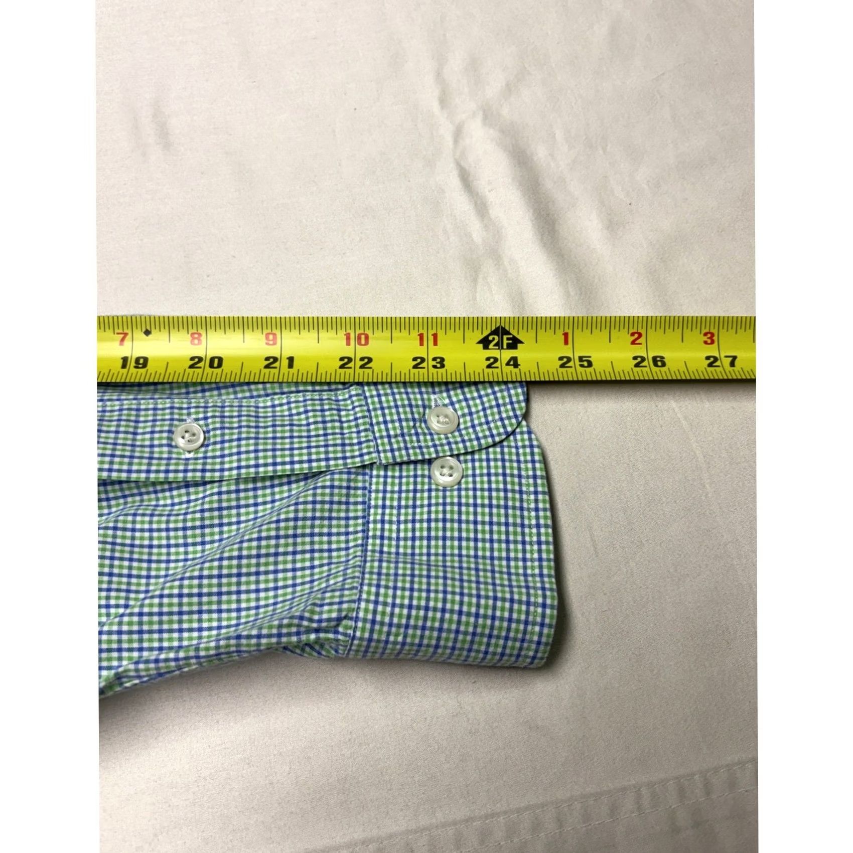 Ralph Lauren Ralph Lauren Yarmouth Mens Dress Shirt Button-Down 17 34/35 Multicolor Check 100% Cotton Long Sleeve Button Cuff Barrel Cuff Embroidered Pony Size US XL / EU 56 / 4 - 8 Thumbnail