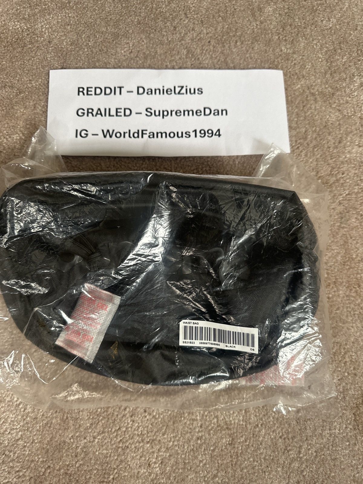 Supreme Supreme Waist Bag 'Black' Size ONE SIZE - 3 Thumbnail